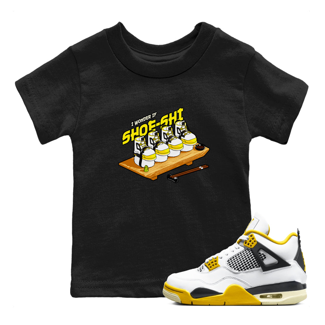 Shoe-Shi snkmatch Tees Kids - Air Jordan 4 Vivid Sulfur