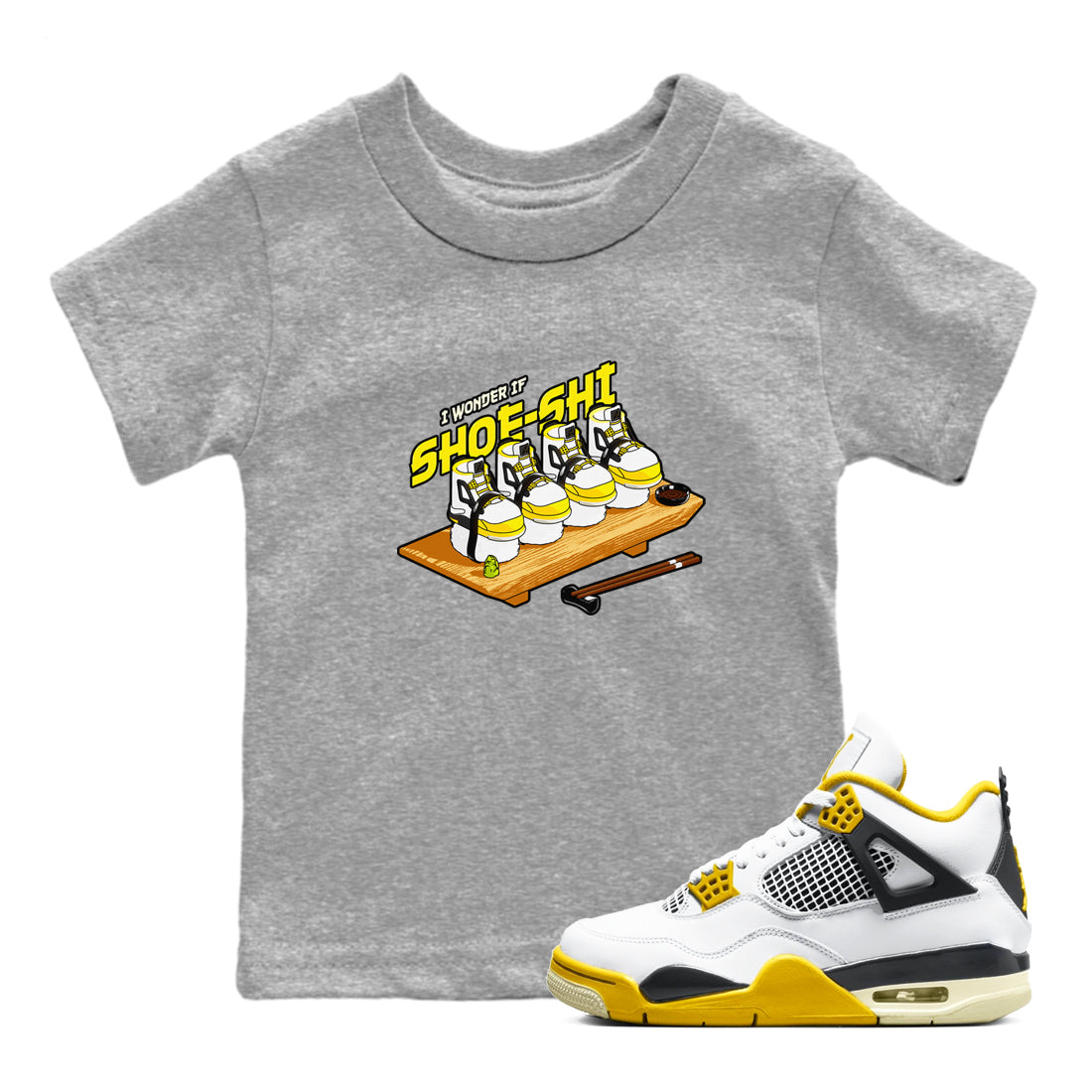 Shoe-Shi snkmatch Tees Kids - Air Jordan 4 Vivid Sulfur