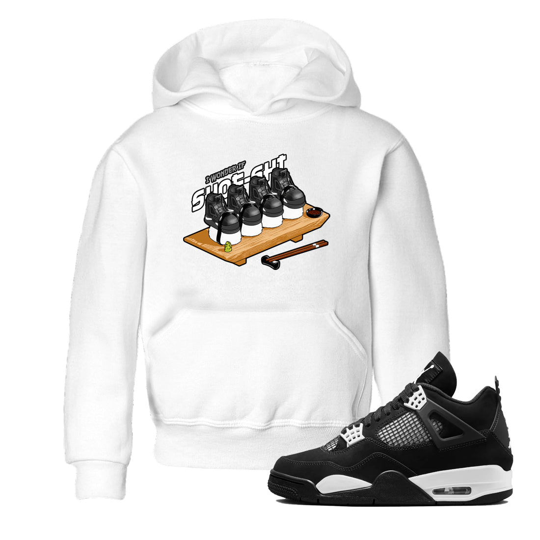Shoe-Shi snkmatch Tees Kids - Air Jordan 4 White Thunder