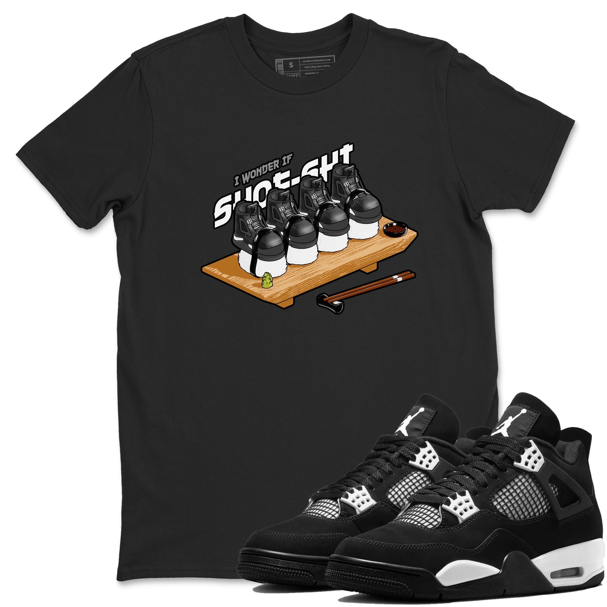 Shoe-Shi snkmatch Tees - Air Jordan 4 White Thunder