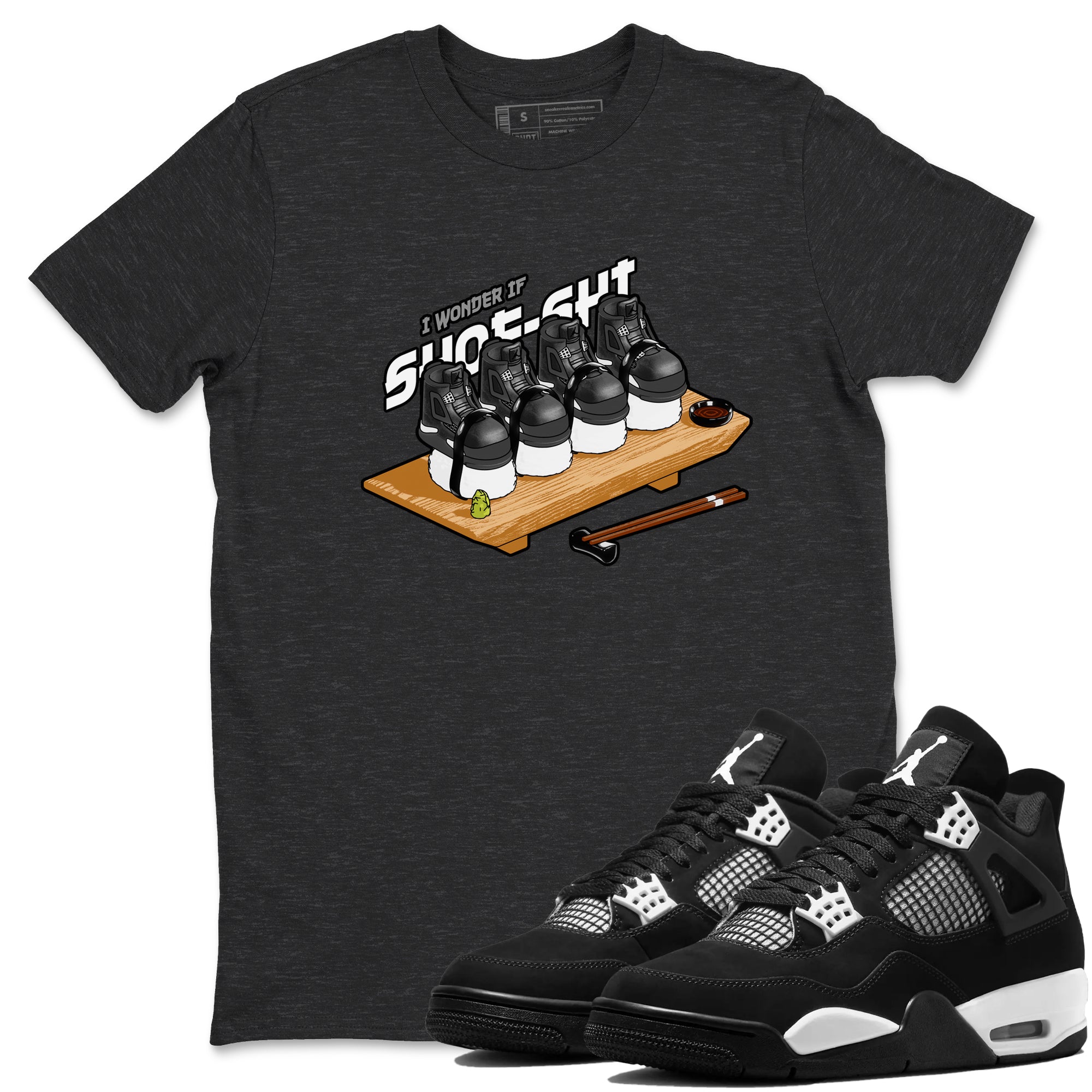 Shoe-Shi snkmatch Tees - Air Jordan 4 White Thunder
