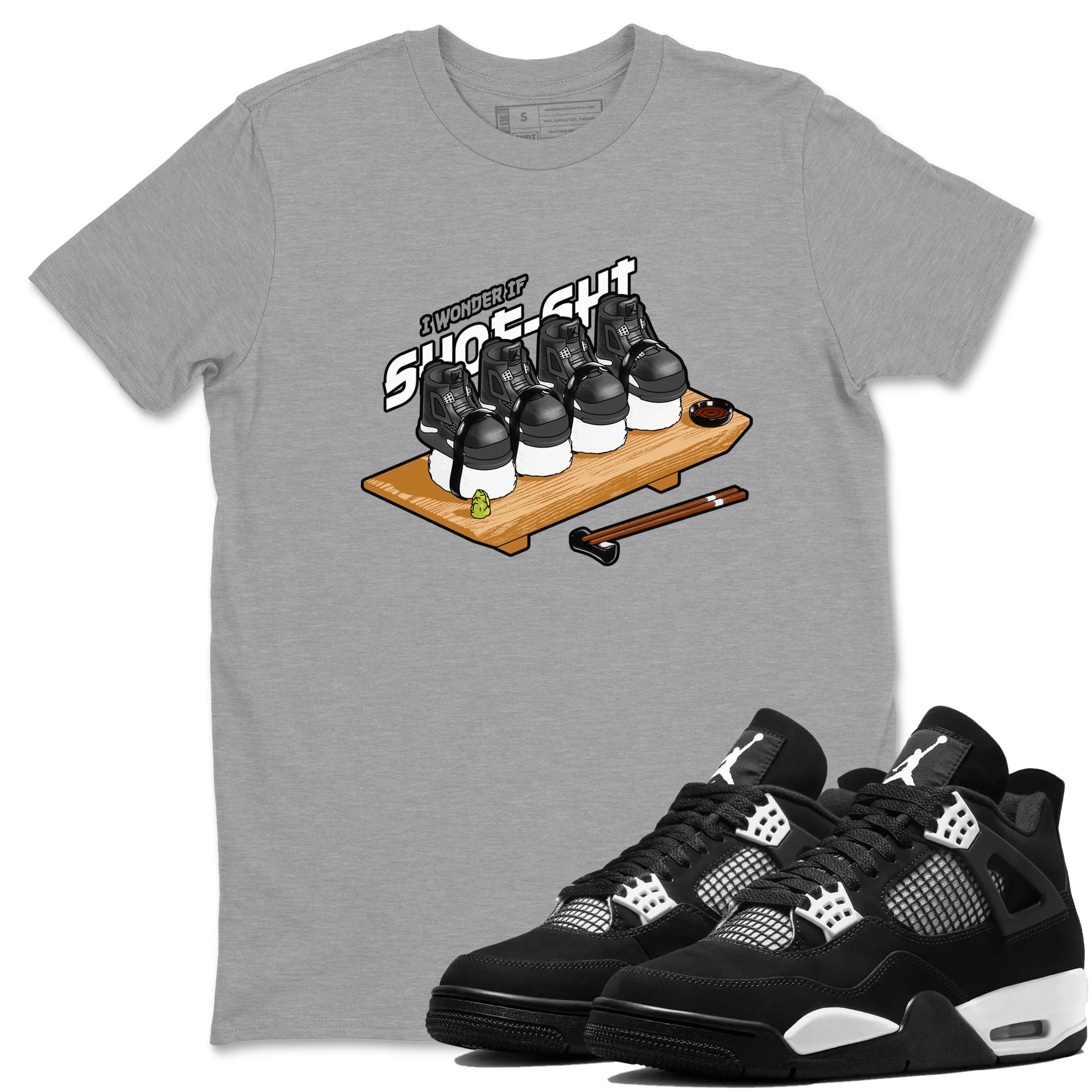 Shoe-Shi snkmatch Tees - Air Jordan 4 White Thunder