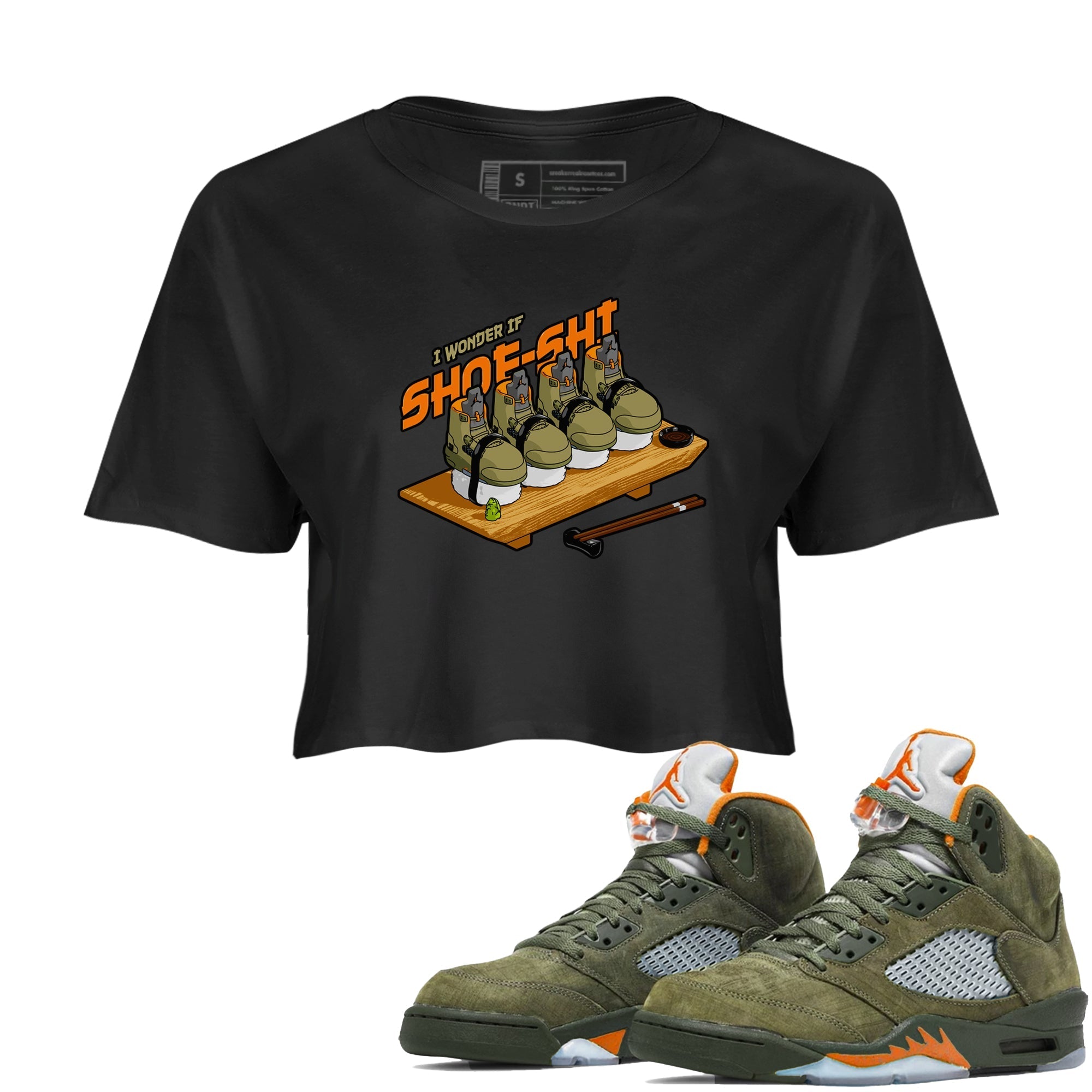 Shoe-Shi snkmatch Women's Top - Air Jordan 5 Olive