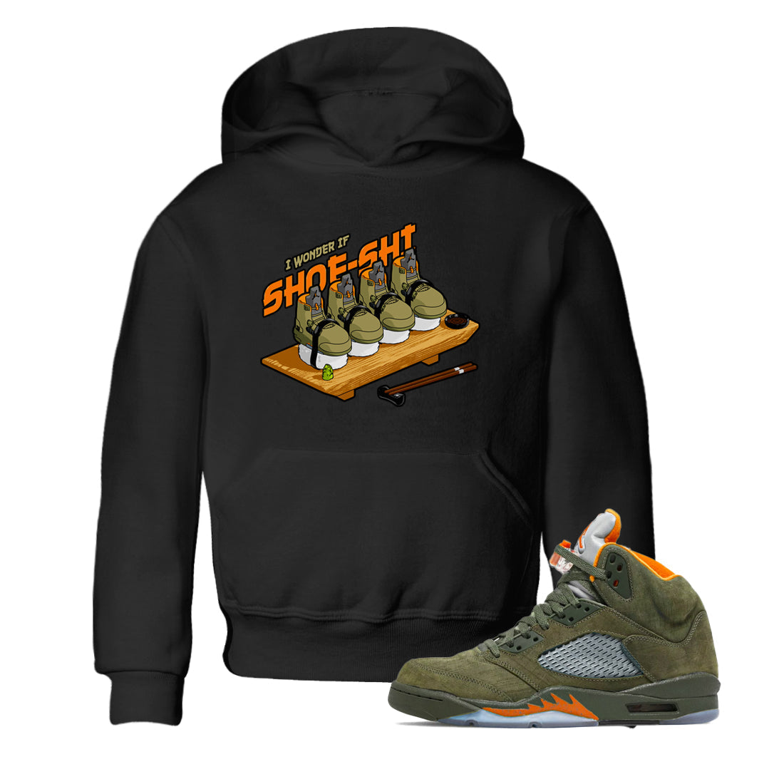 Shoe-Shi snkmatch Tees Kids - Air Jordan 5 Olive
