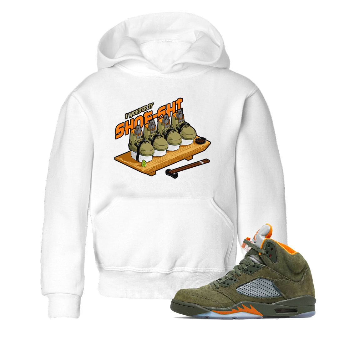 Shoe-Shi snkmatch Tees Kids - Air Jordan 5 Olive