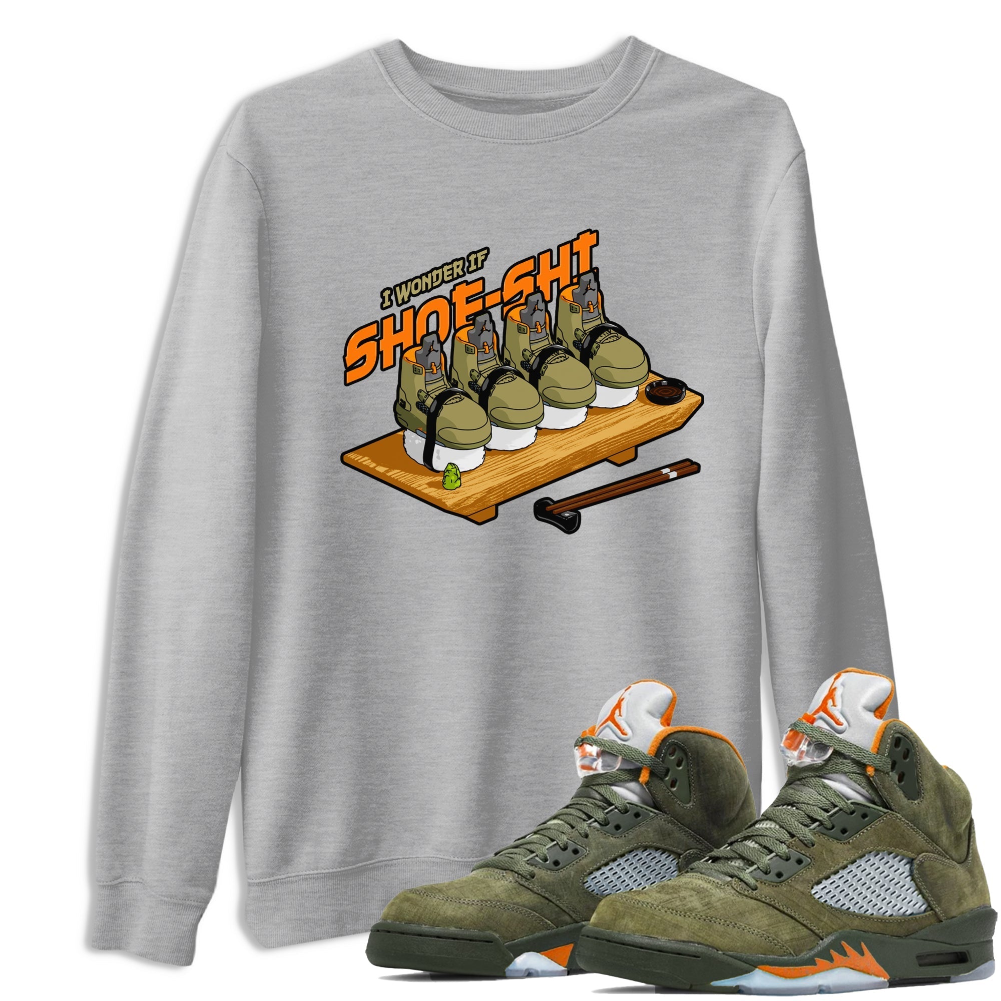 Shoe-Shi snkmatch Tees - Air Jordan 5 Olive