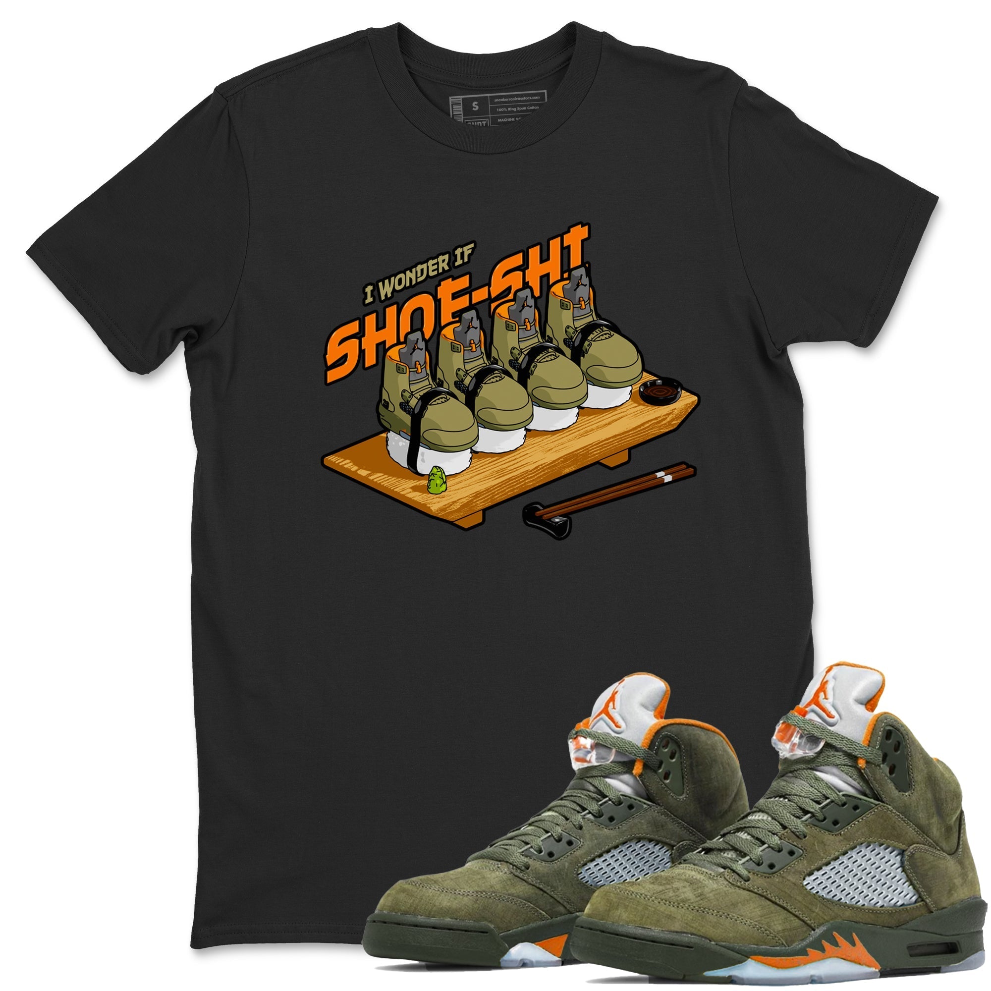 Shoe-Shi snkmatch Tees - Air Jordan 5 Olive