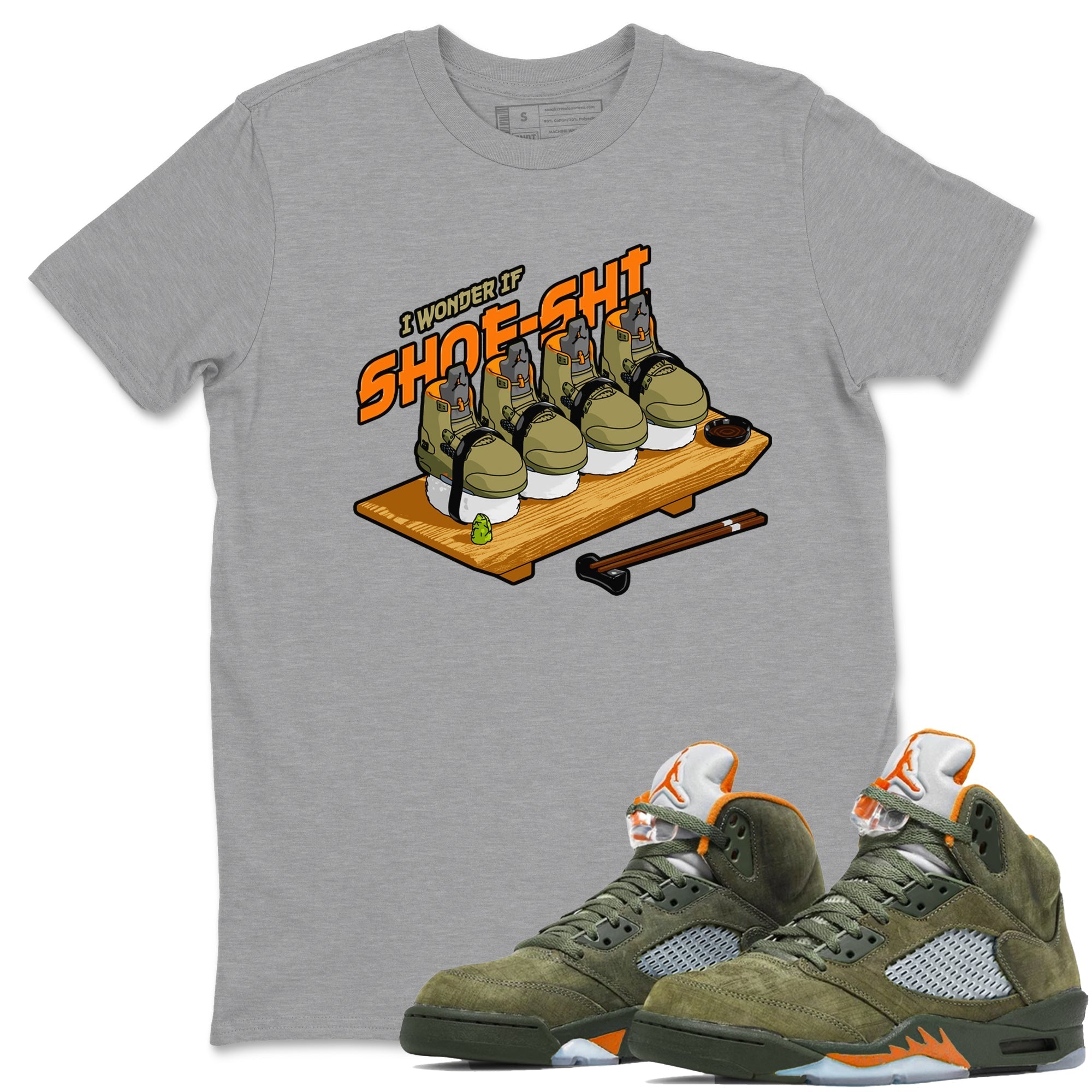 Shoe-Shi snkmatch Tees - Air Jordan 5 Olive