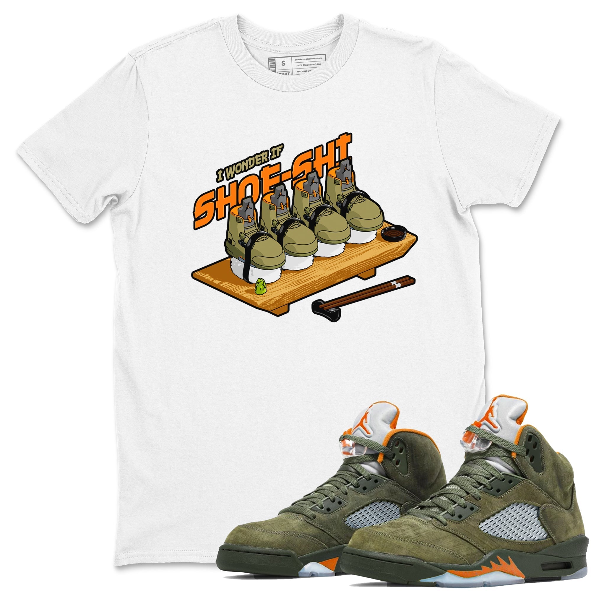 Shoe-Shi snkmatch Tees - Air Jordan 5 Olive