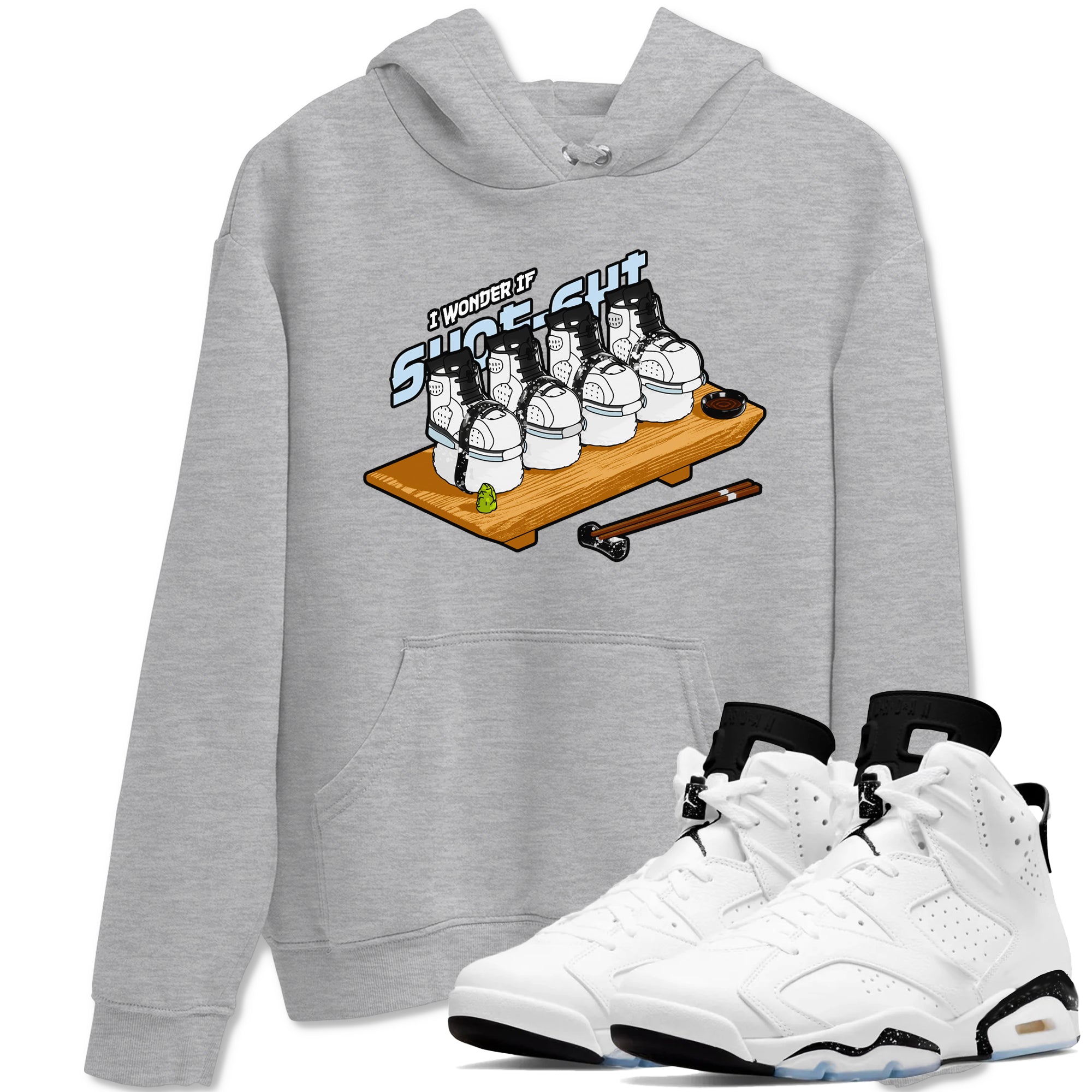 Shoe-Shi snkmatch Tees - Air Jordan 6 White Black