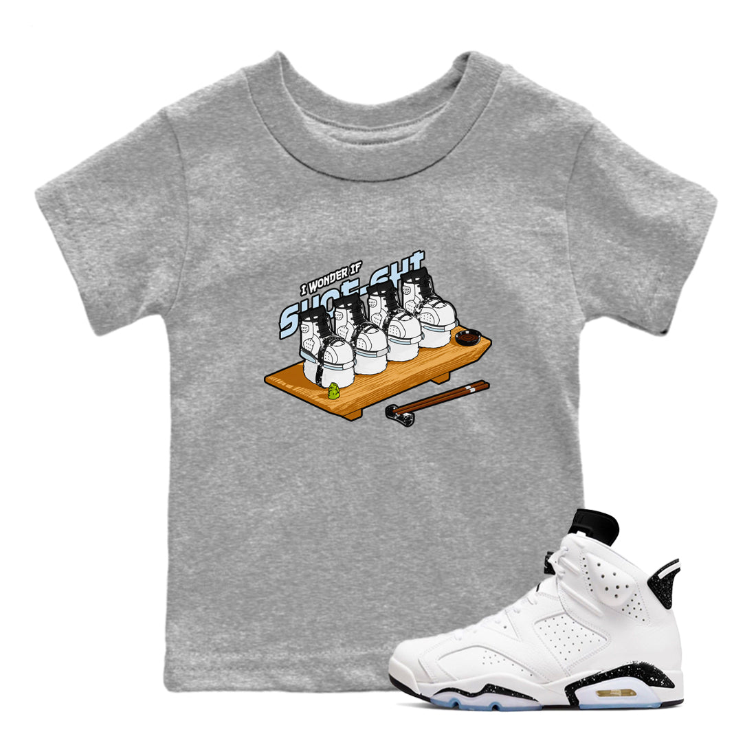 Shoe-Shi snkmatch Tees Kids - Air Jordan 6 White Black