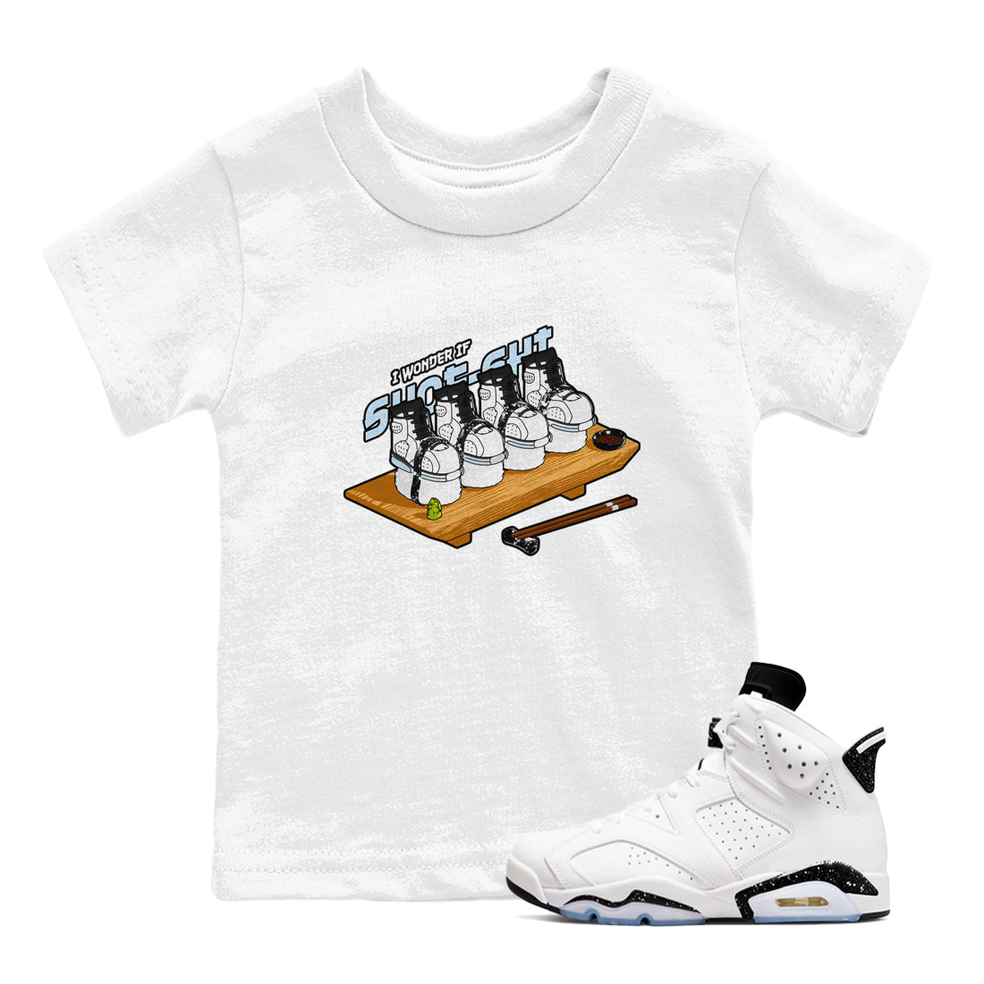 Shoe-Shi snkmatch Tees Kids - Air Jordan 6 White Black