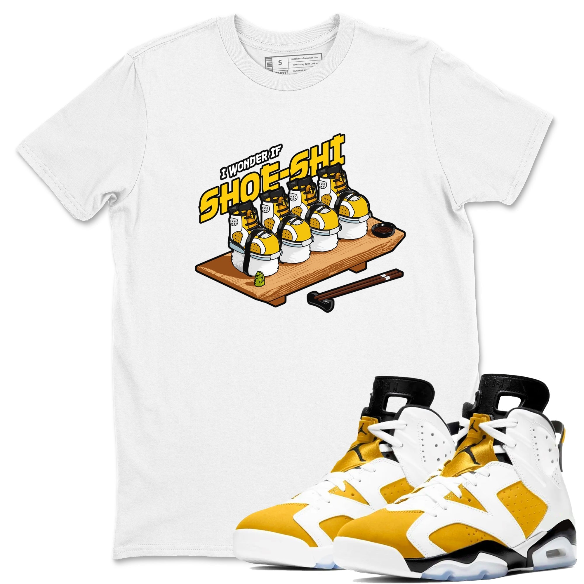 Shoe-Shi snkmatch Tee - Air Jordan 6 Yellow Ochre