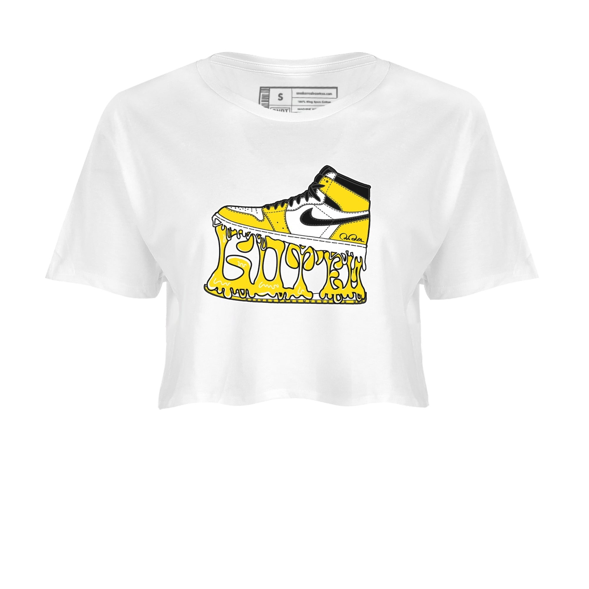Shoe Stuck snkmatch Women's Top - Air Jordan 1 Yellow Ochre
