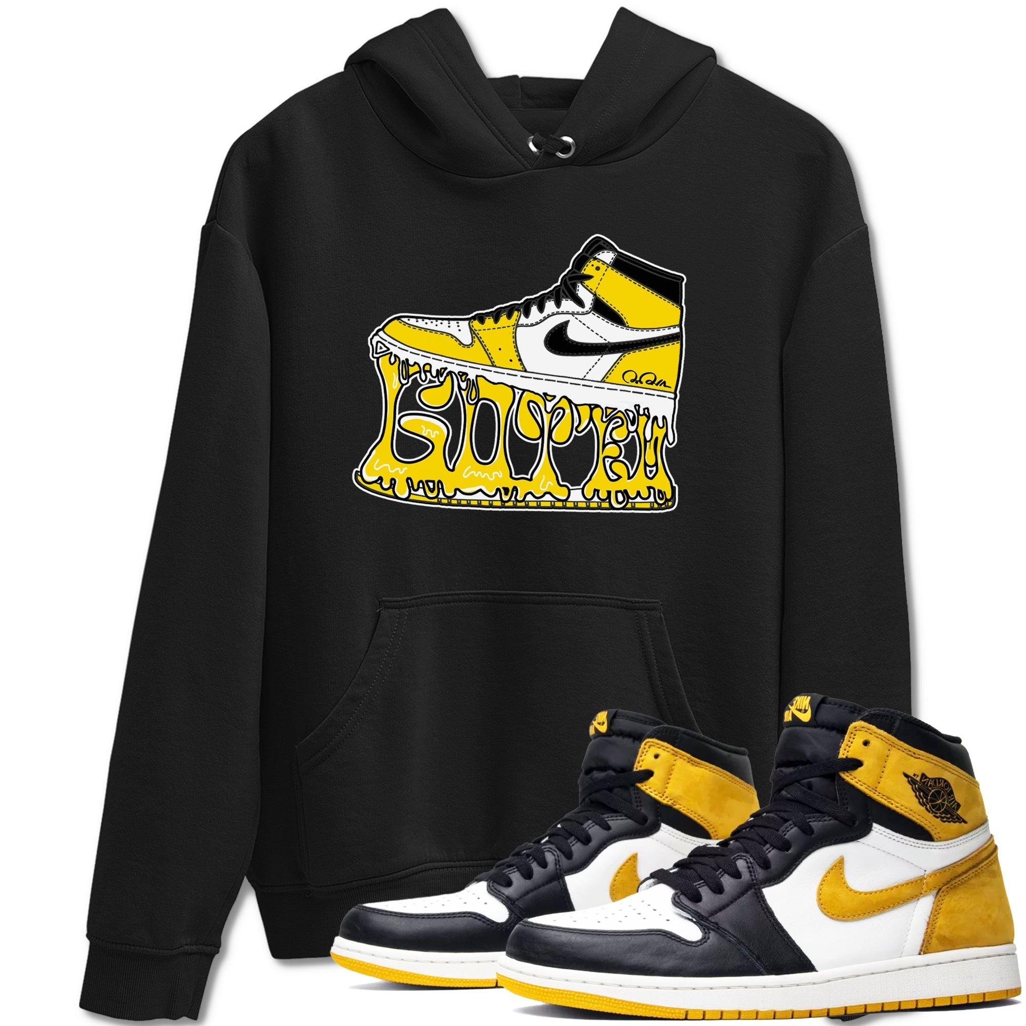 Shoe Stuck snkmatch Tees - Air Jordan 1 Yellow Ochre