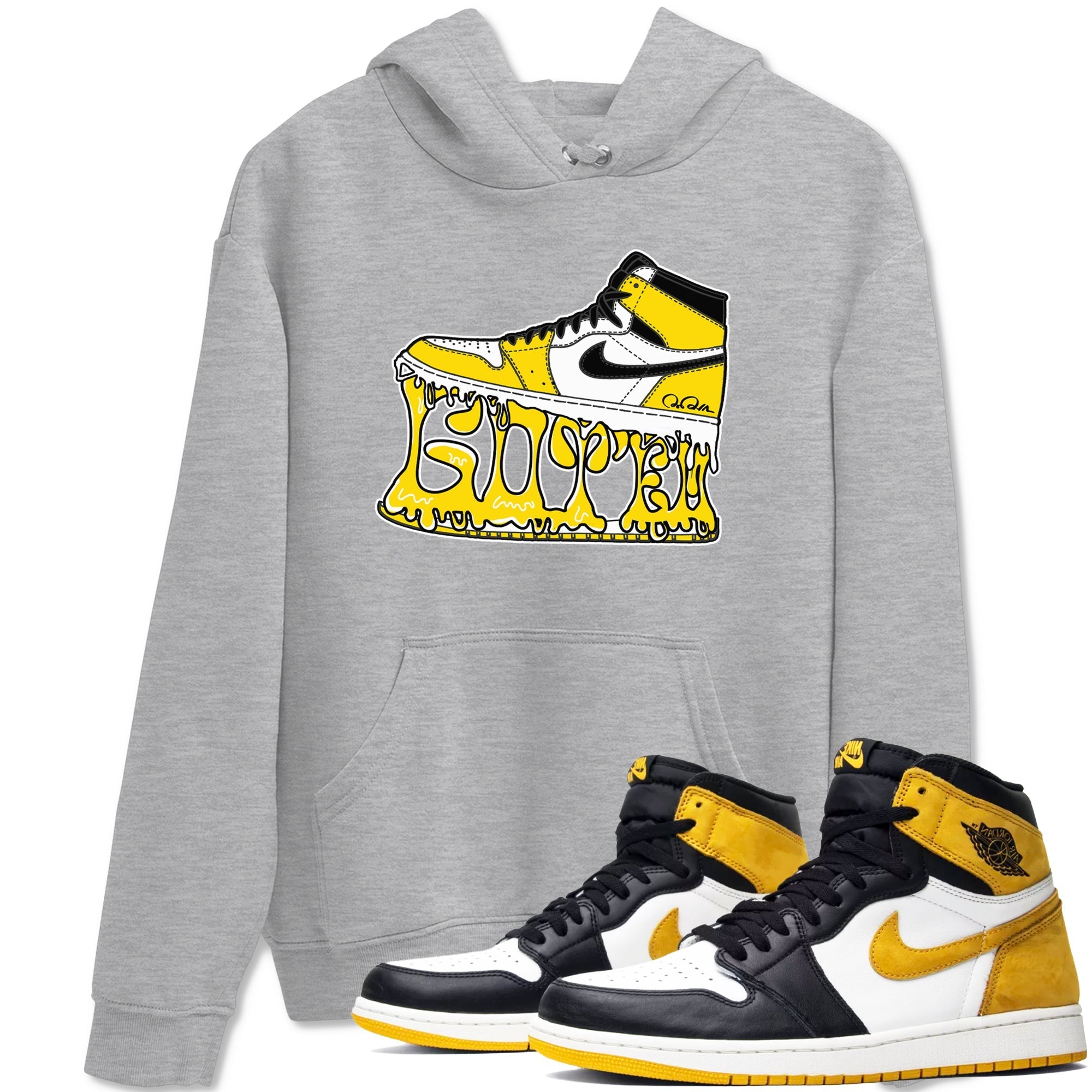 Shoe Stuck snkmatch Tees - Air Jordan 1 Yellow Ochre