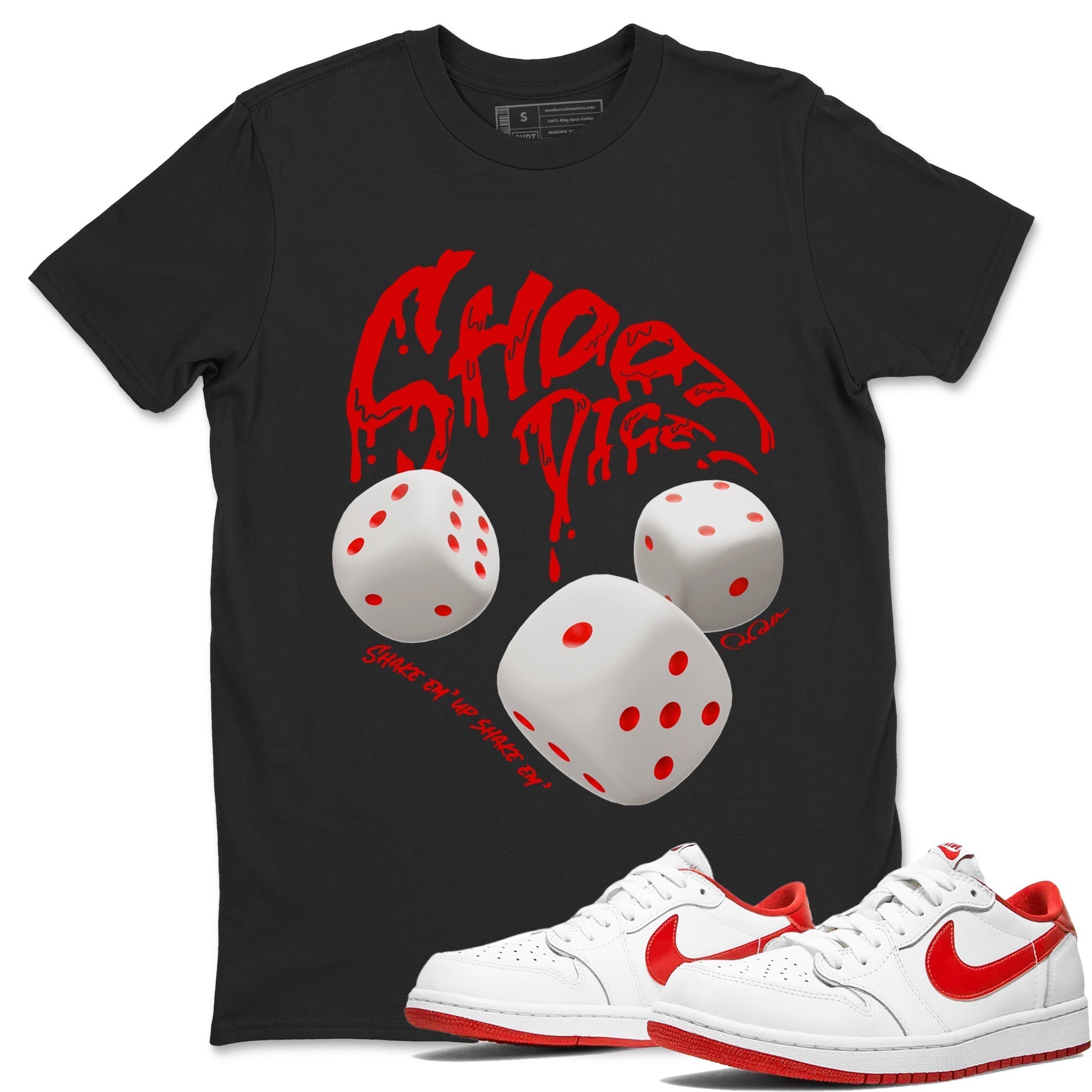 Shoot Dice snkmatch Tee - Air Jordan 1 University Red
