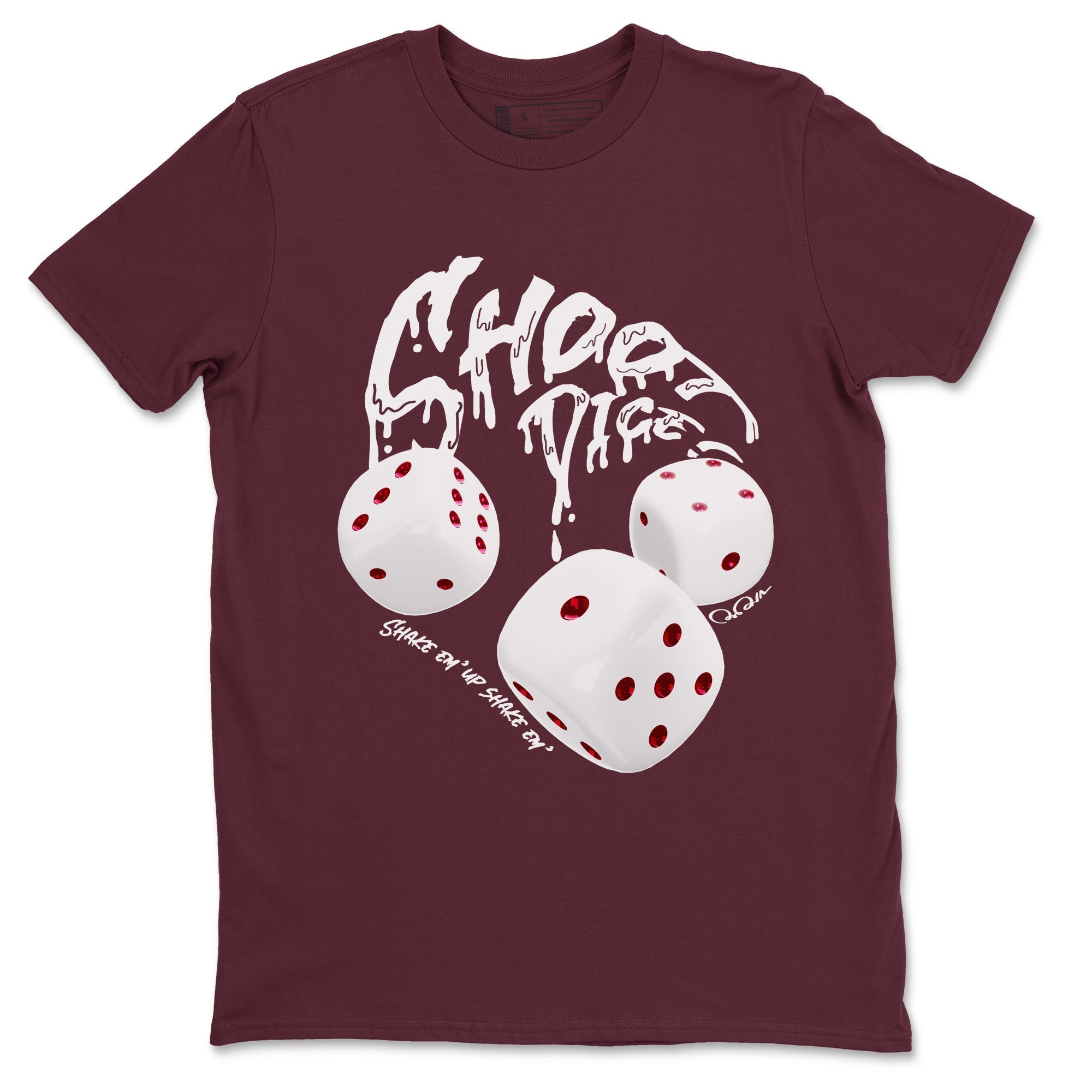 Shoot Dice snkmatch Tees - Air Jordan 1 Metallic Burgundy
