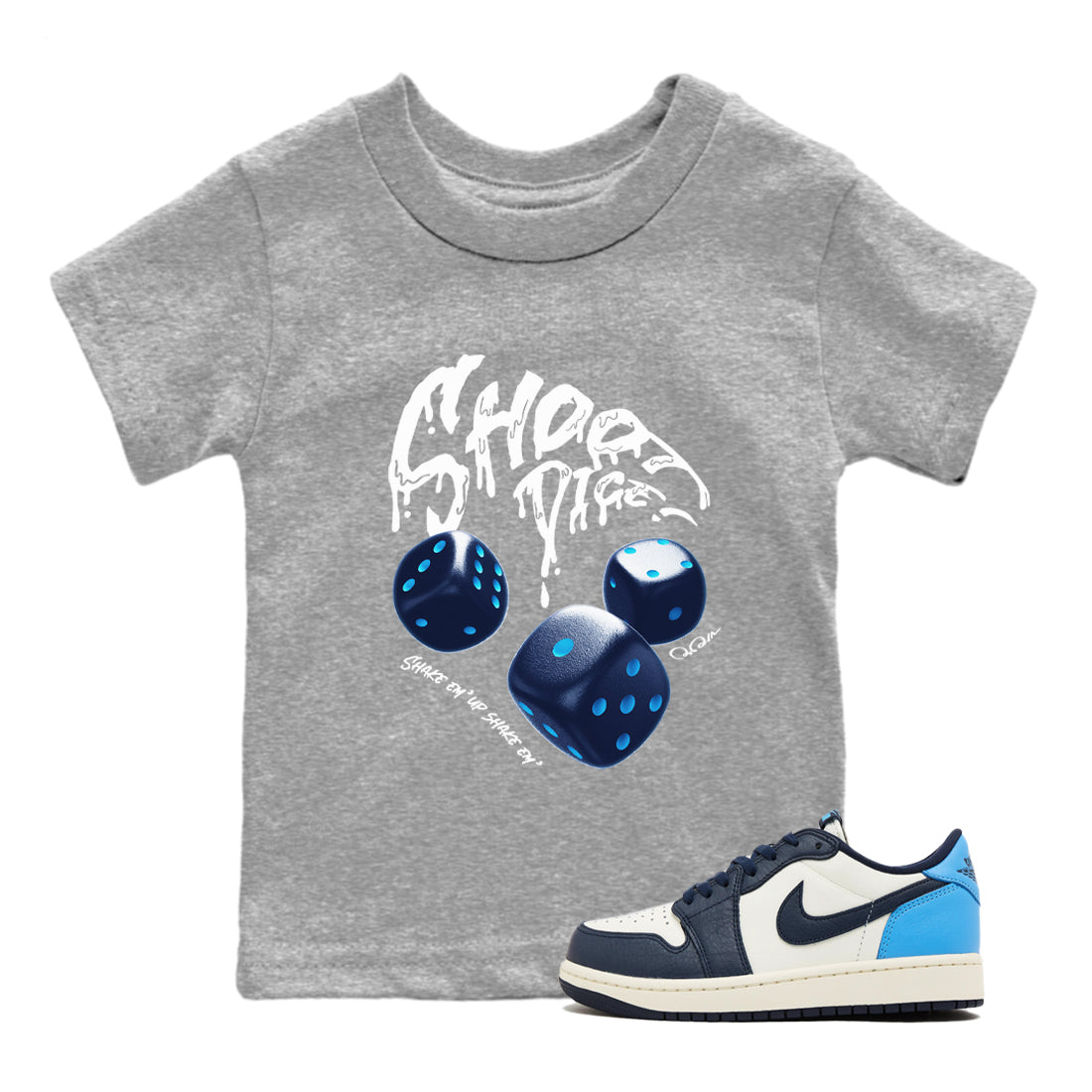 Shoot Dice snkmatch Tees Kids - Air Jordan 1 Obsidian