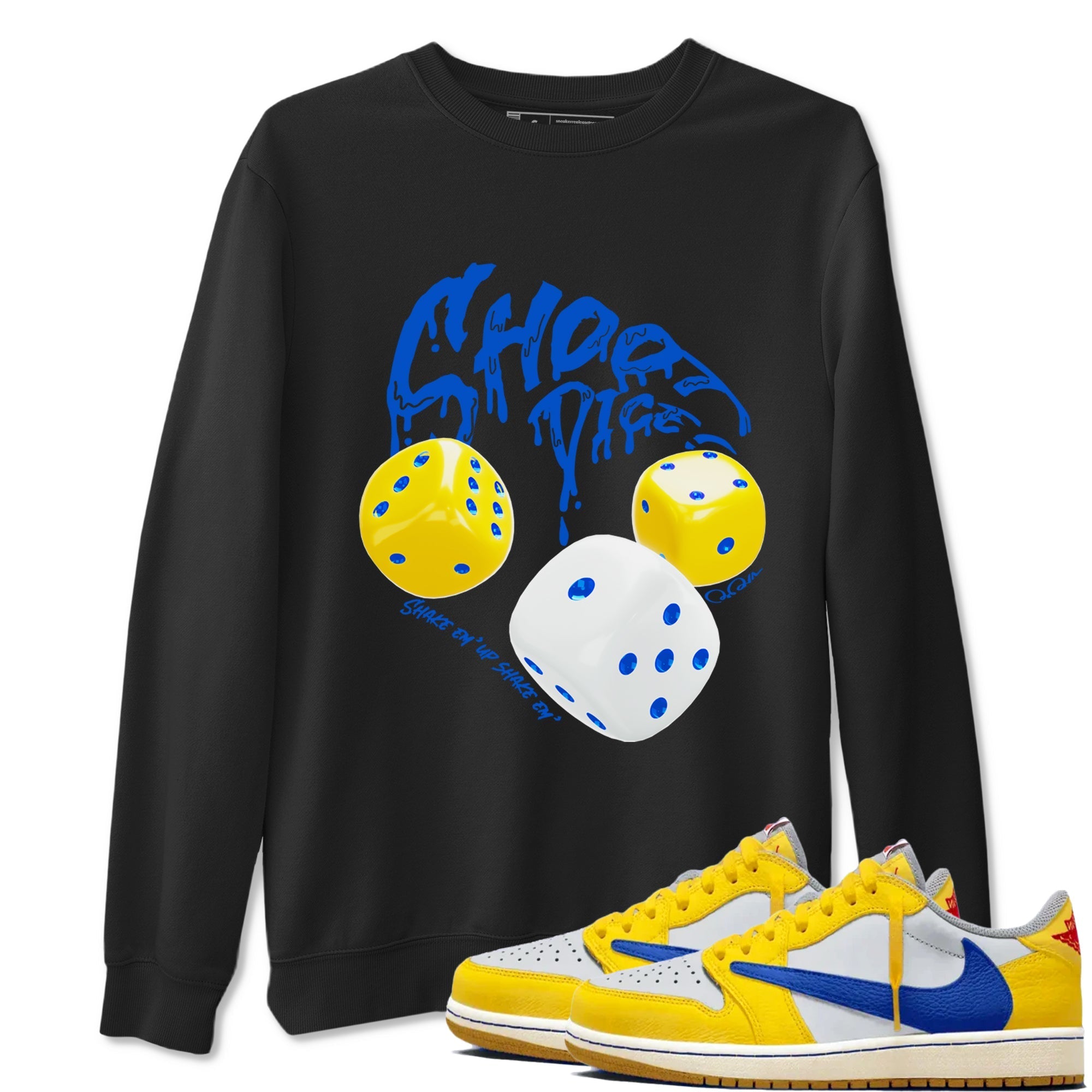 Shoot Dice snkmatch Tees - Air Jordan 1 Travis Scott Canary