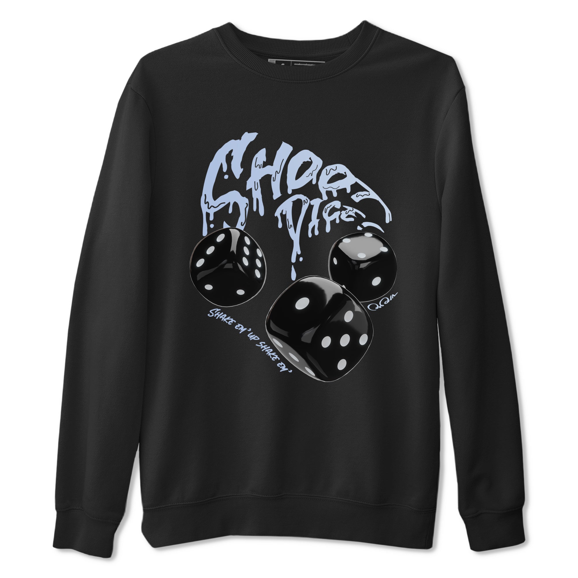 Shoot Dice snkmatch Tee - Air Jordan 11 Black and Varsity Royal