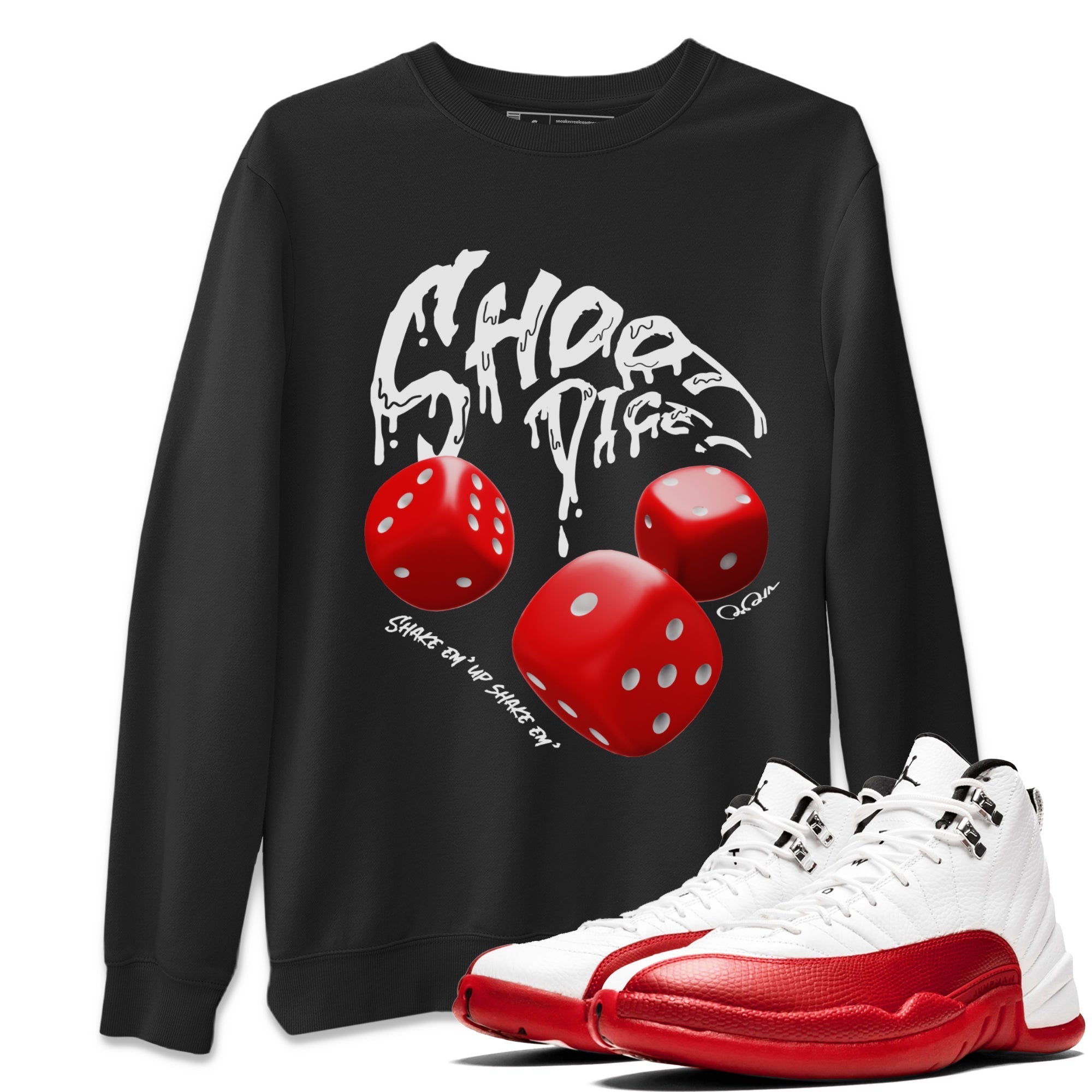 Shoot Dice Unisex Tops - Air Jordan 12 Cherry