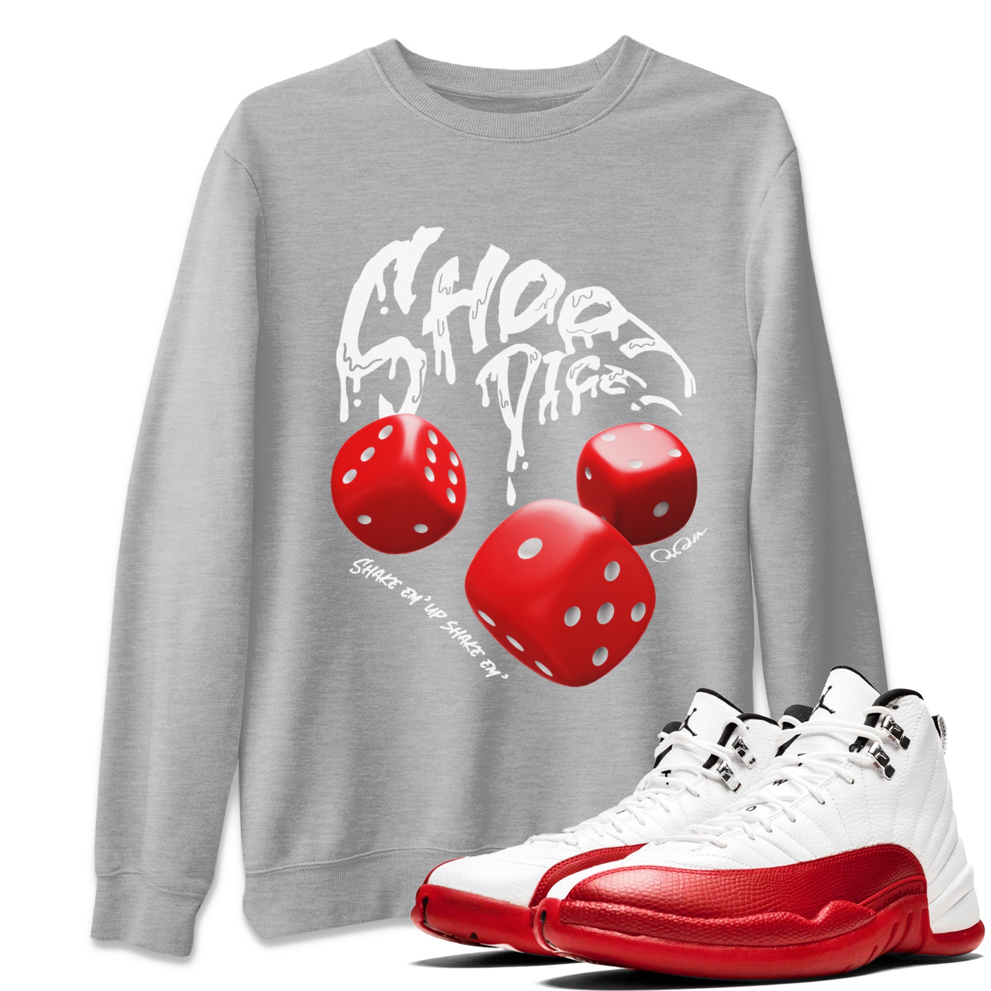 Shoot Dice Unisex Tops - Air Jordan 12 Cherry