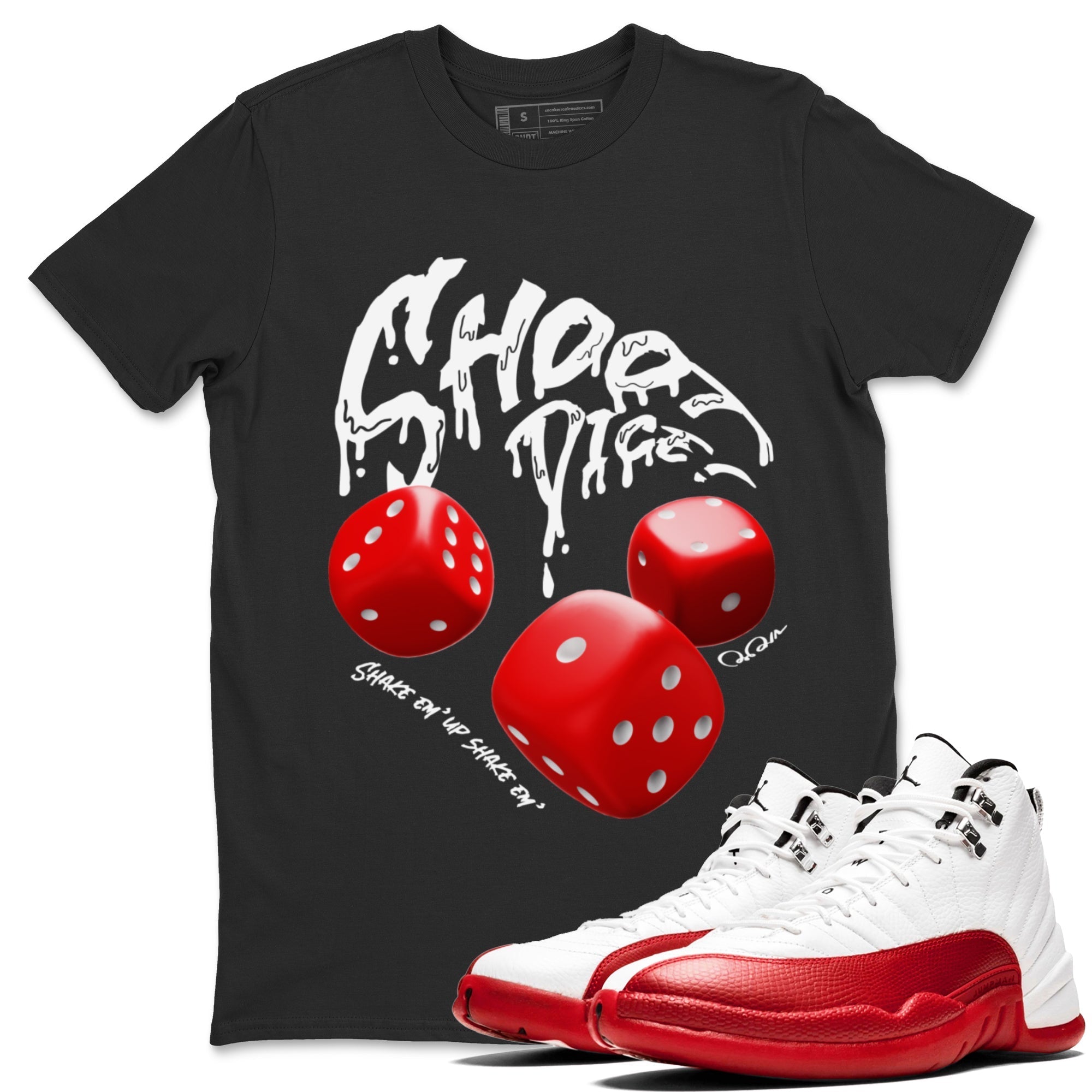 Shoot Dice Unisex Tops - Air Jordan 12 Cherry