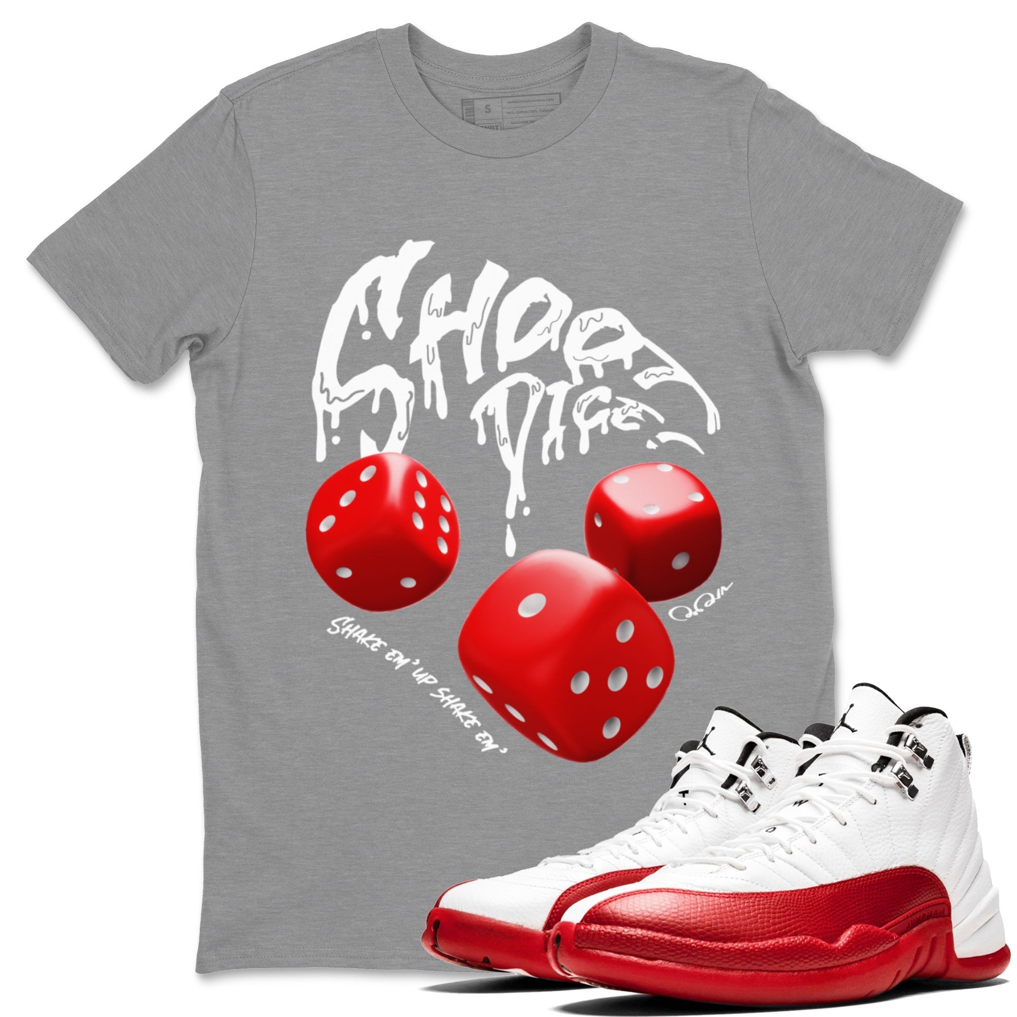 Shoot Dice Unisex Tops - Air Jordan 12 Cherry