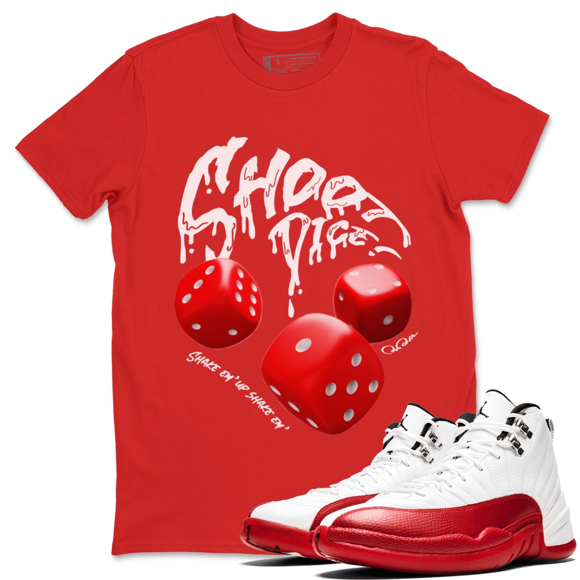 Shoot Dice Unisex Tops - Air Jordan 12 Cherry