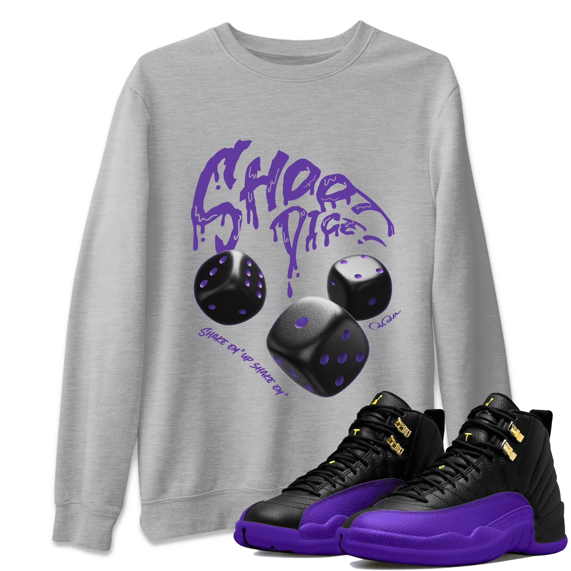 Shoot Dice Unisex Tops - Air Jordan 12 Field Purple