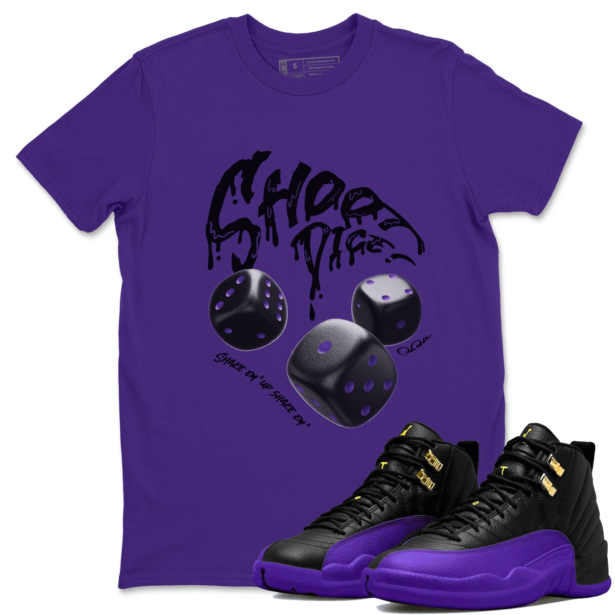 Shoot Dice Unisex Tops - Air Jordan 12 Field Purple
