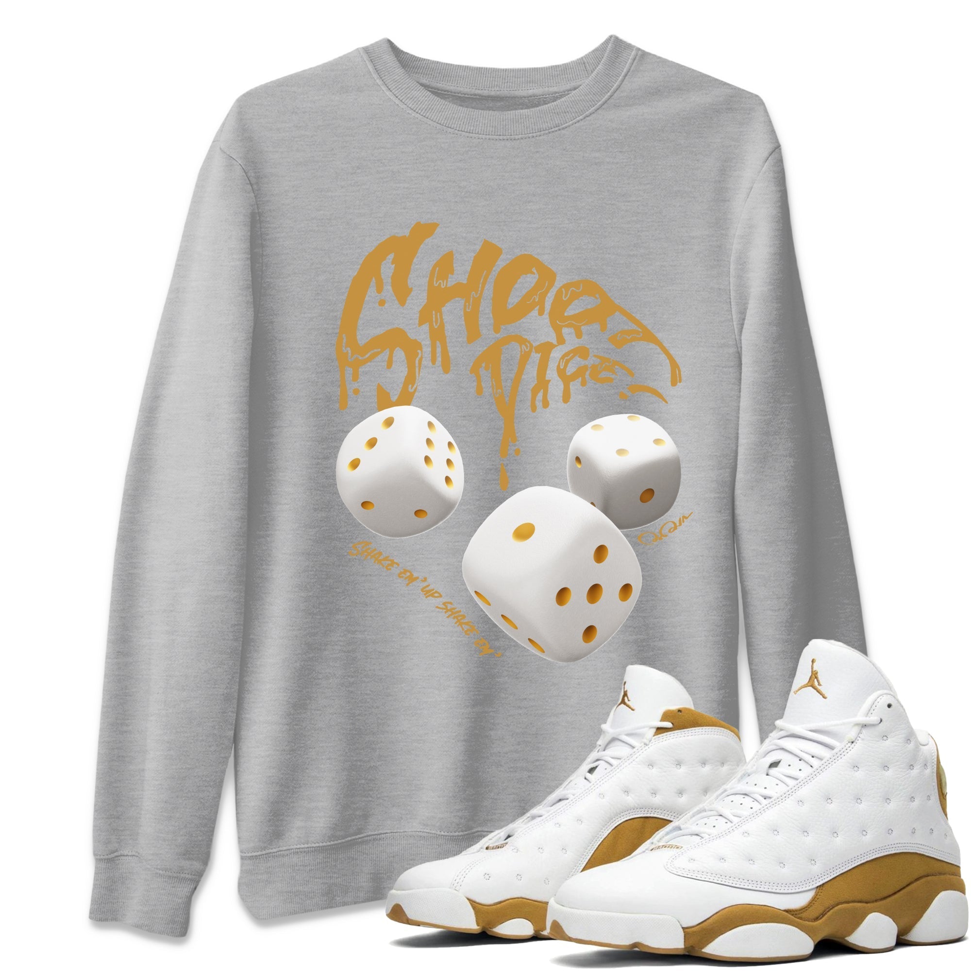 Shoot Dice Unisex Tops - Air Jordan 13 Wheat