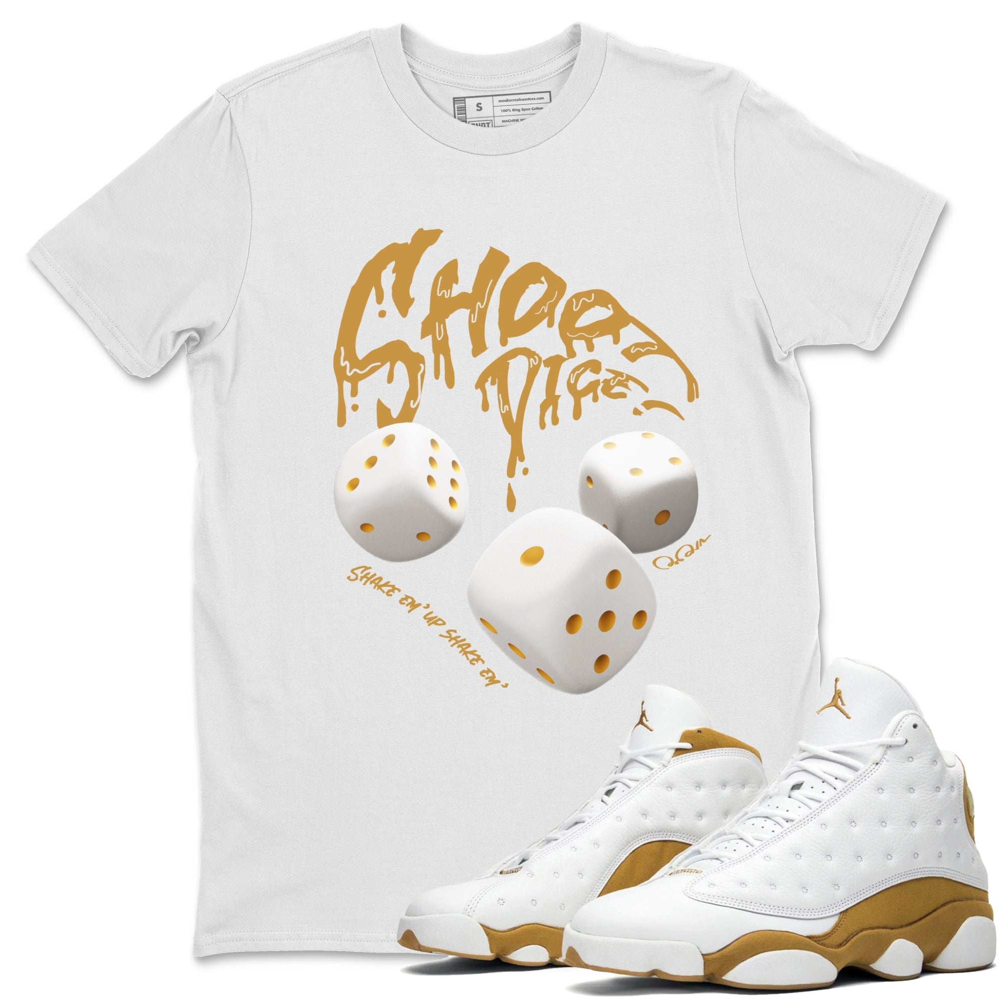 Shoot Dice Unisex Tops - Air Jordan 13 Wheat