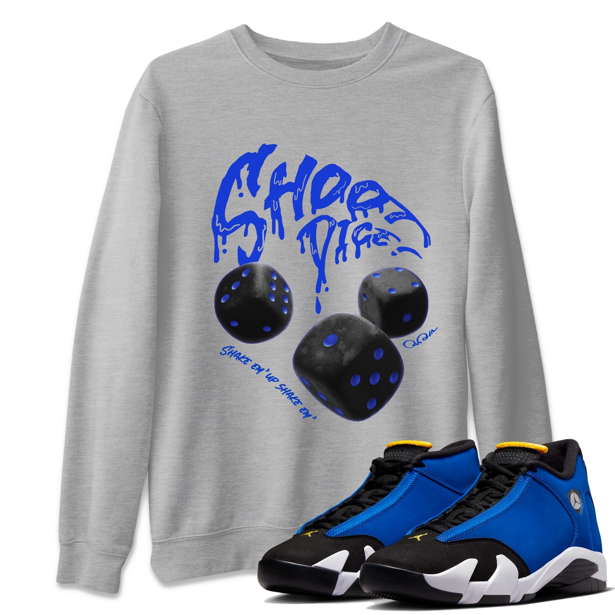Shoot Dice Unisex Tops - Air Jordan 14 Laney