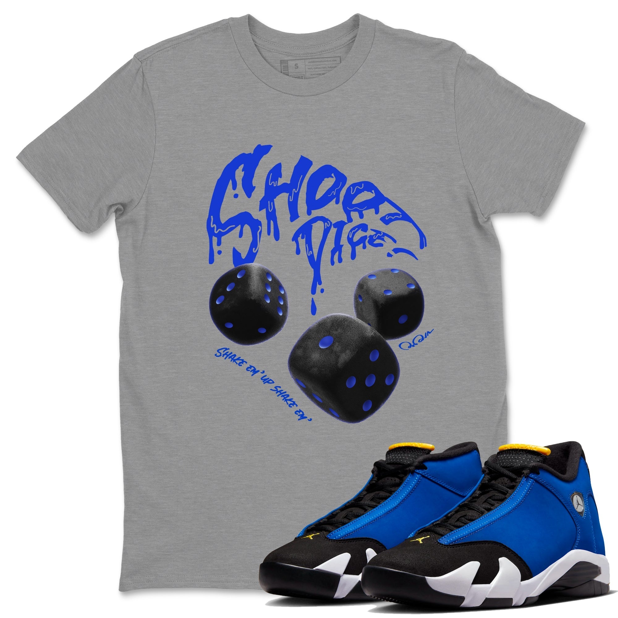 Shoot Dice Unisex Tops - Air Jordan 14 Laney