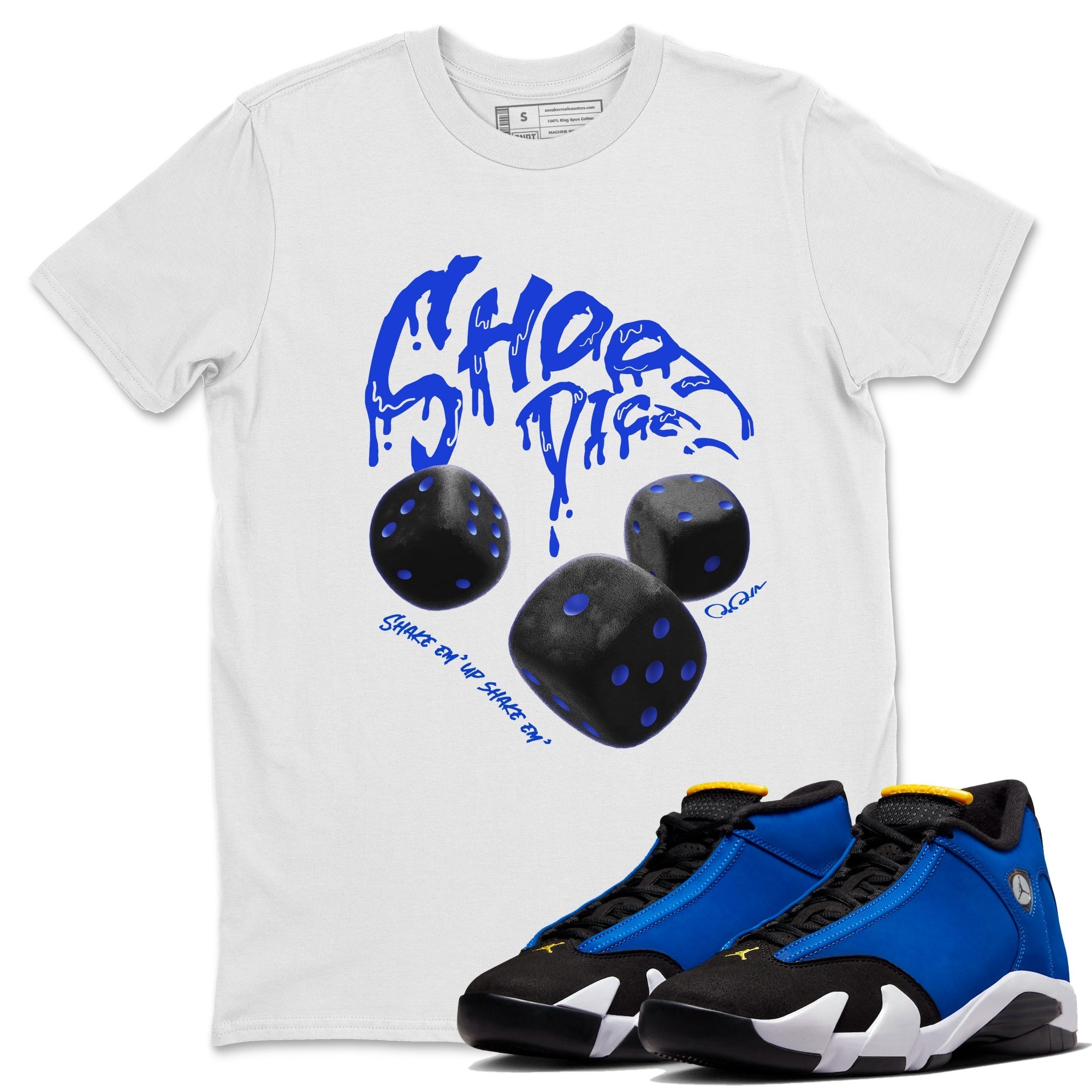 Shoot Dice Unisex Tops - Air Jordan 14 Laney