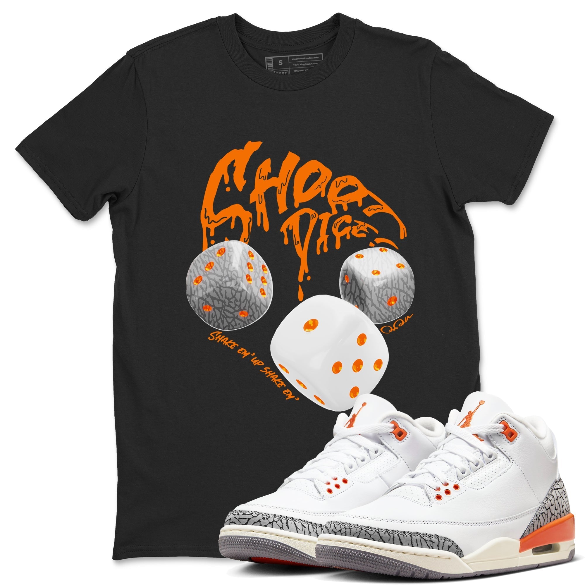 Shoot Dice snkmatch Tees - Air Jordan 3 Georgia Peach
