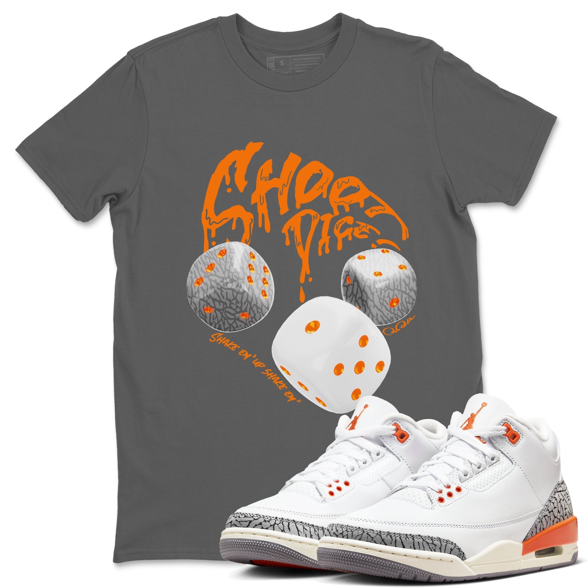 Shoot Dice snkmatch Tees - Air Jordan 3 Georgia Peach