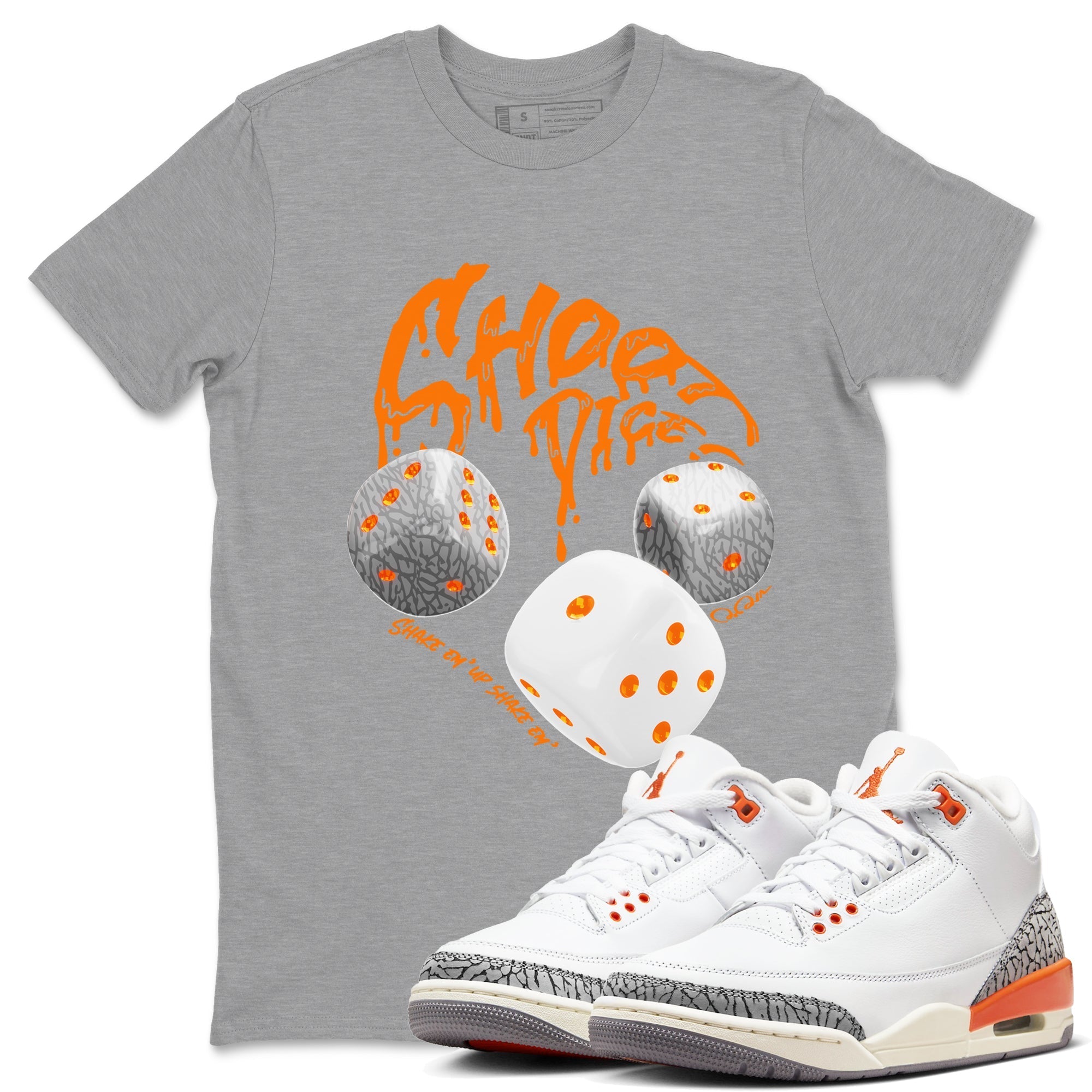 Shoot Dice snkmatch Tees - Air Jordan 3 Georgia Peach