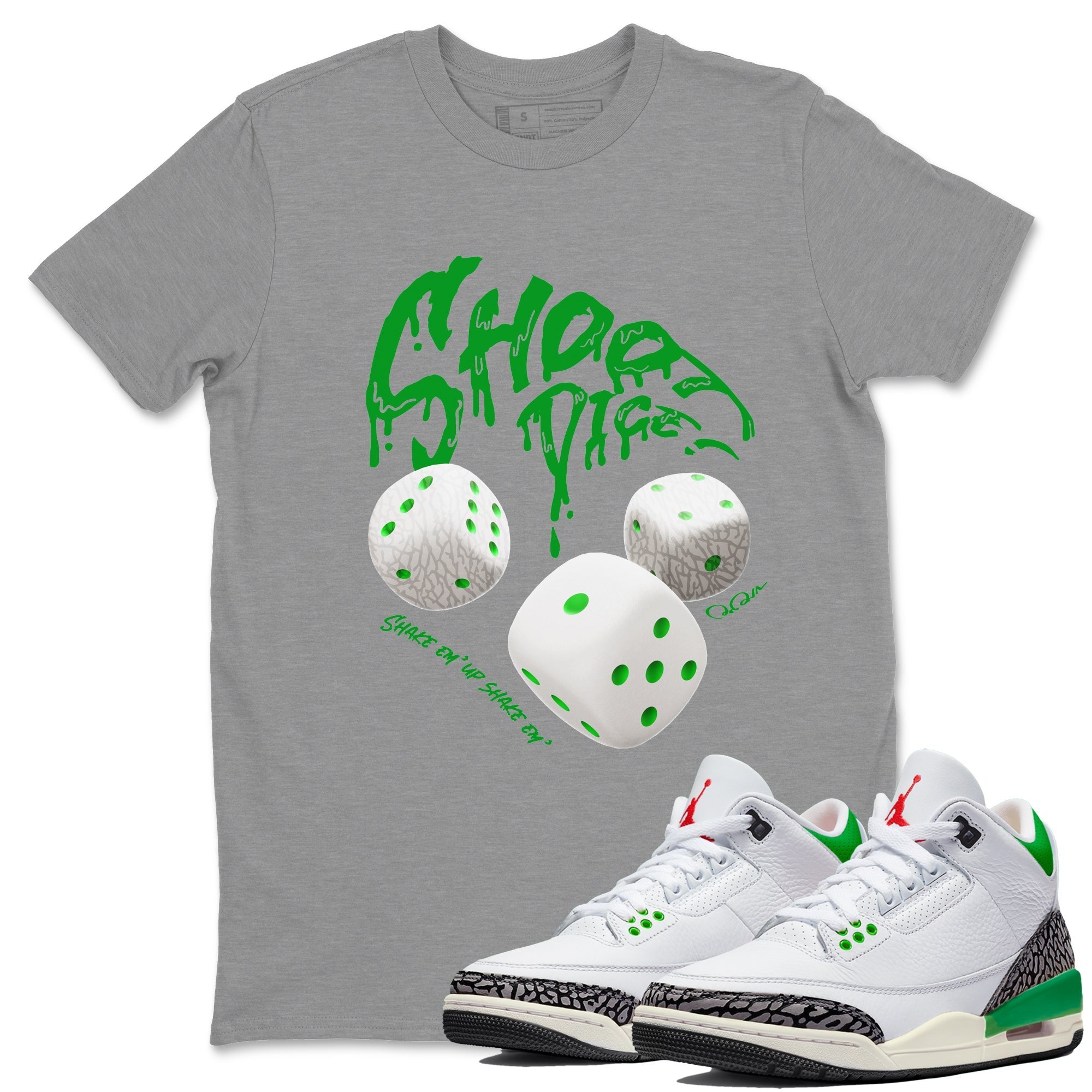 Shoot Dice Unisex Tops - Air Jordan 3 Lucky Green