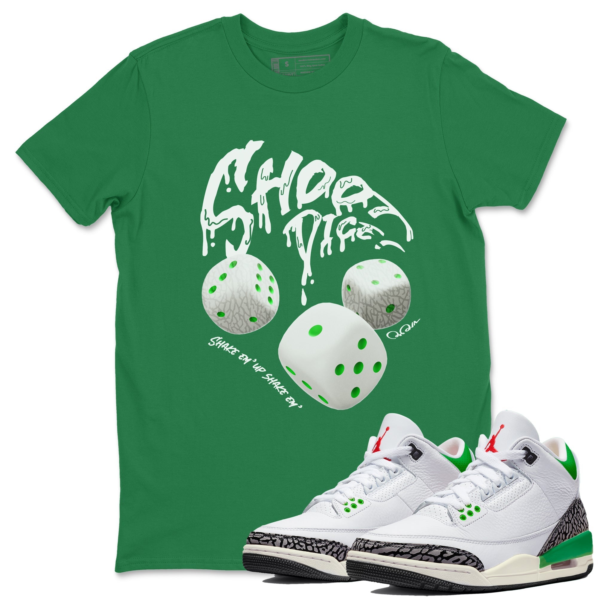Shoot Dice Unisex Tops - Air Jordan 3 Lucky Green