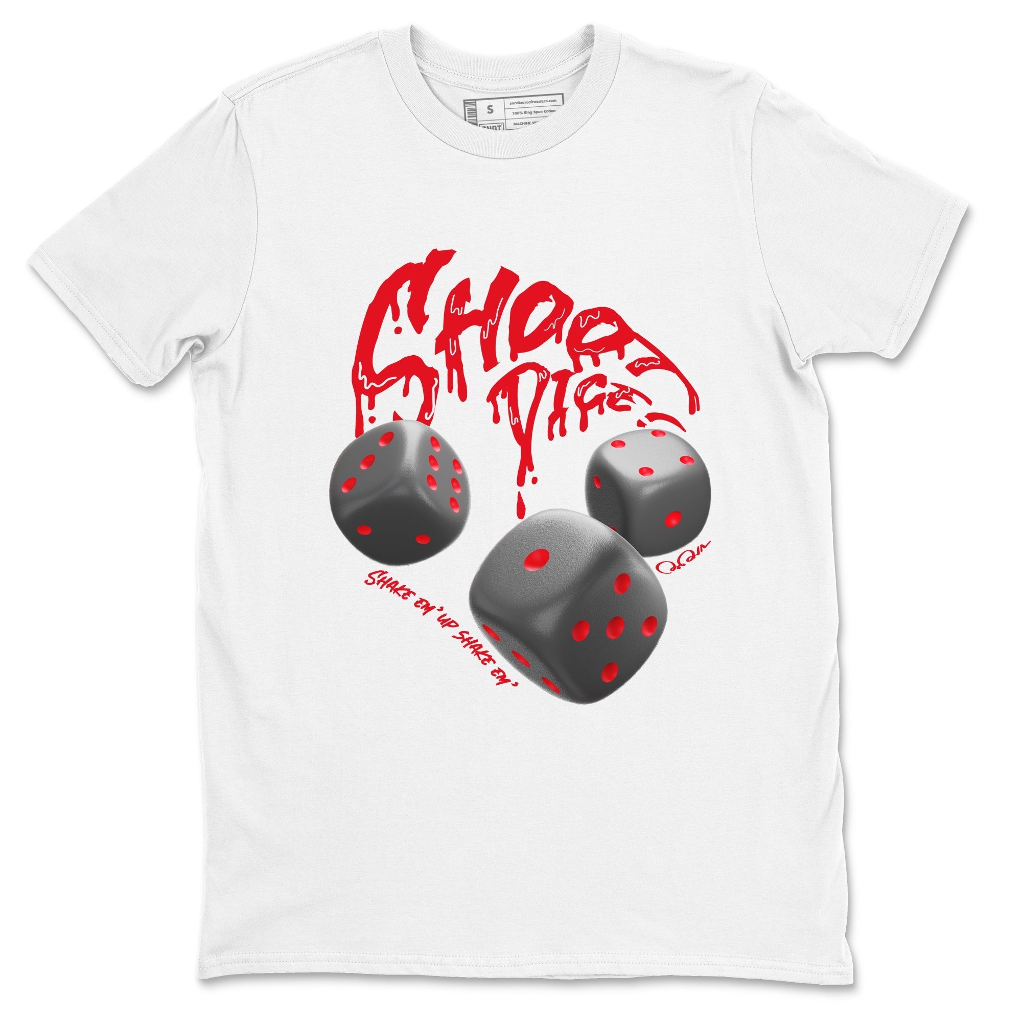 Shoot Dice snkmatch Tees - Air Jordan 4 Bred Reimagined