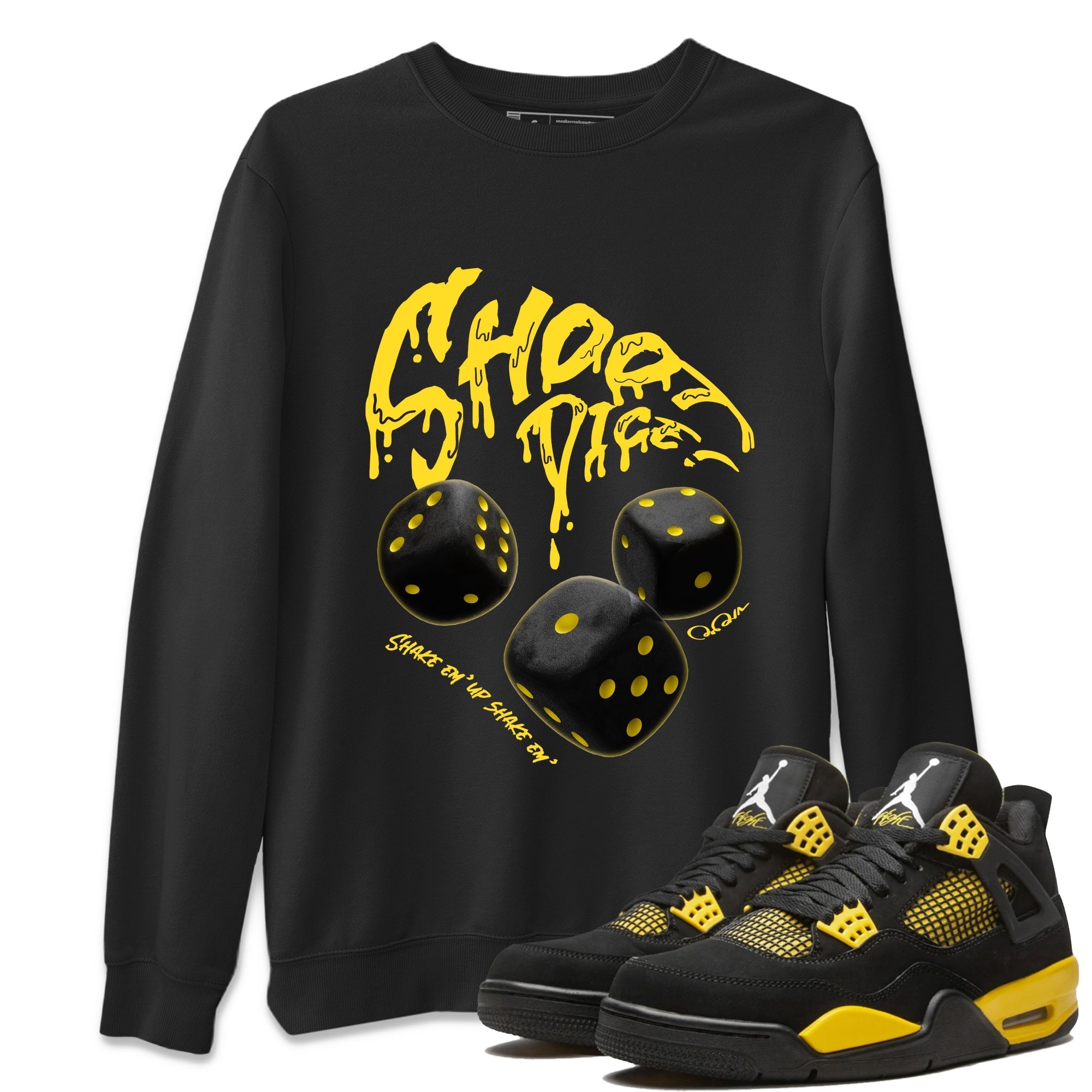 Shoot Dice Unisex Tops - Air Jordan 4 Thunder