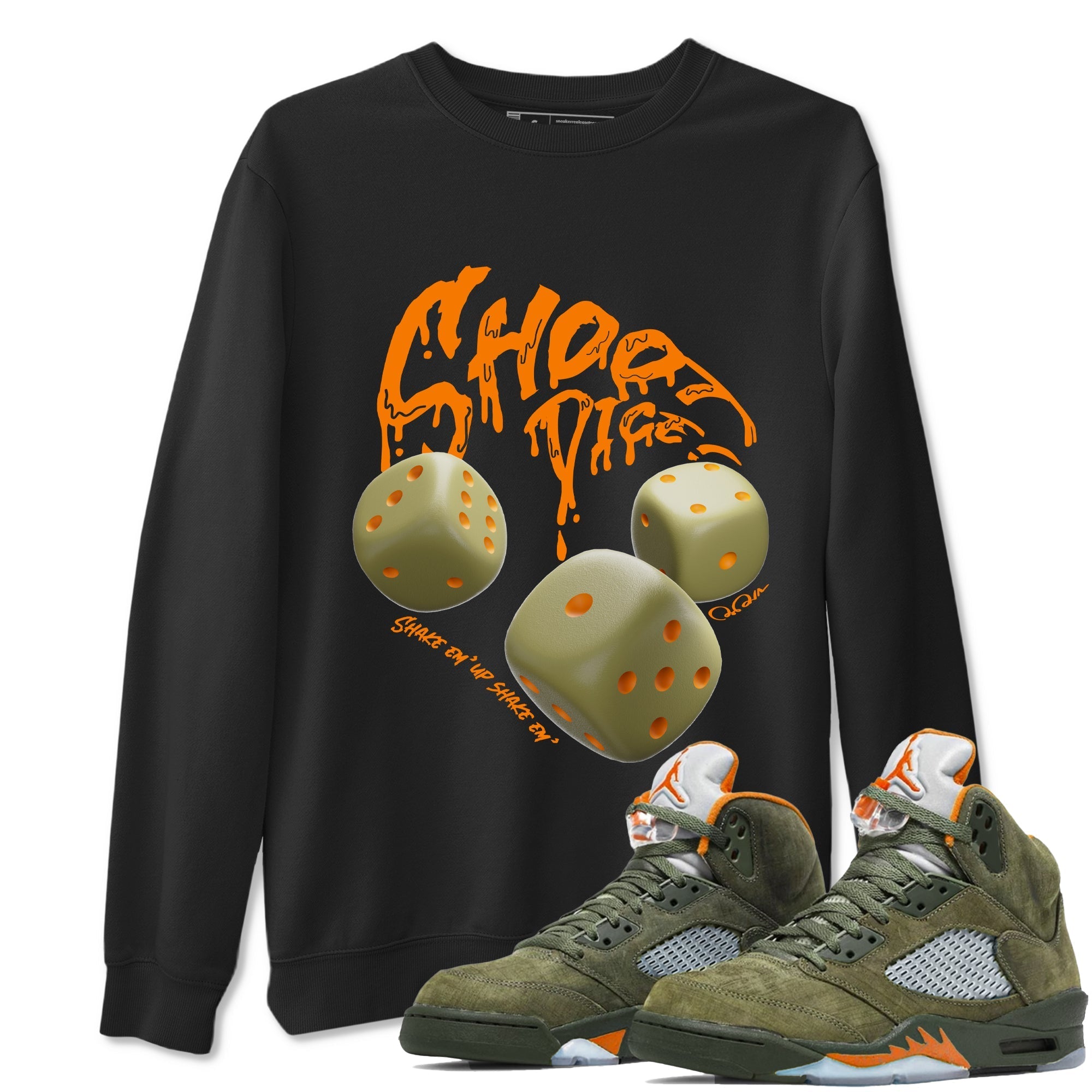 Shoot Dice snkmatch Tees - Air Jordan 5 Olive