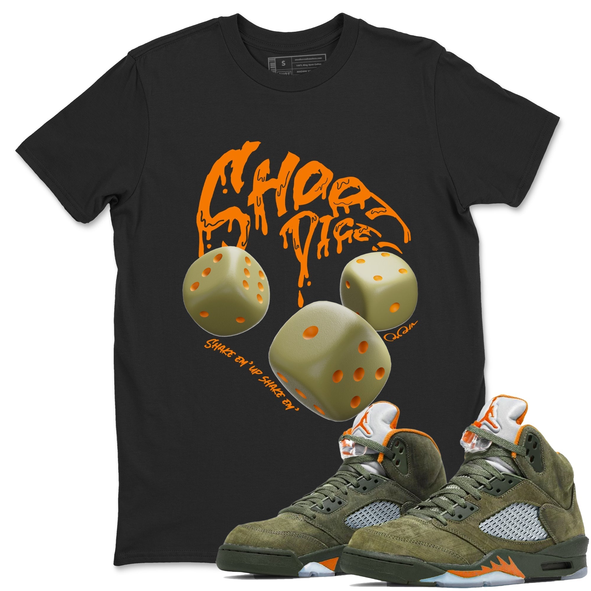 Shoot Dice snkmatch Tees - Air Jordan 5 Olive