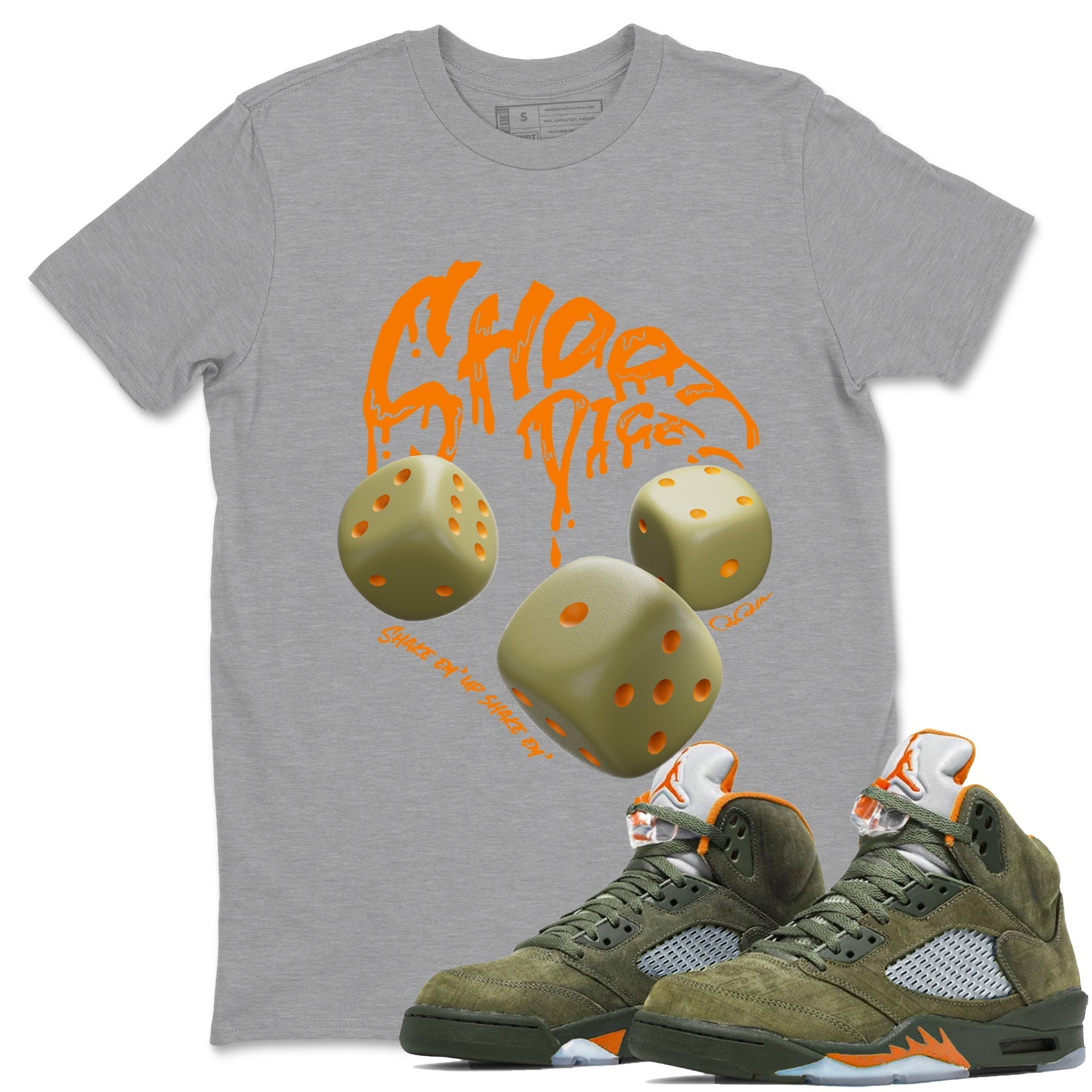 Shoot Dice snkmatch Tees - Air Jordan 5 Olive