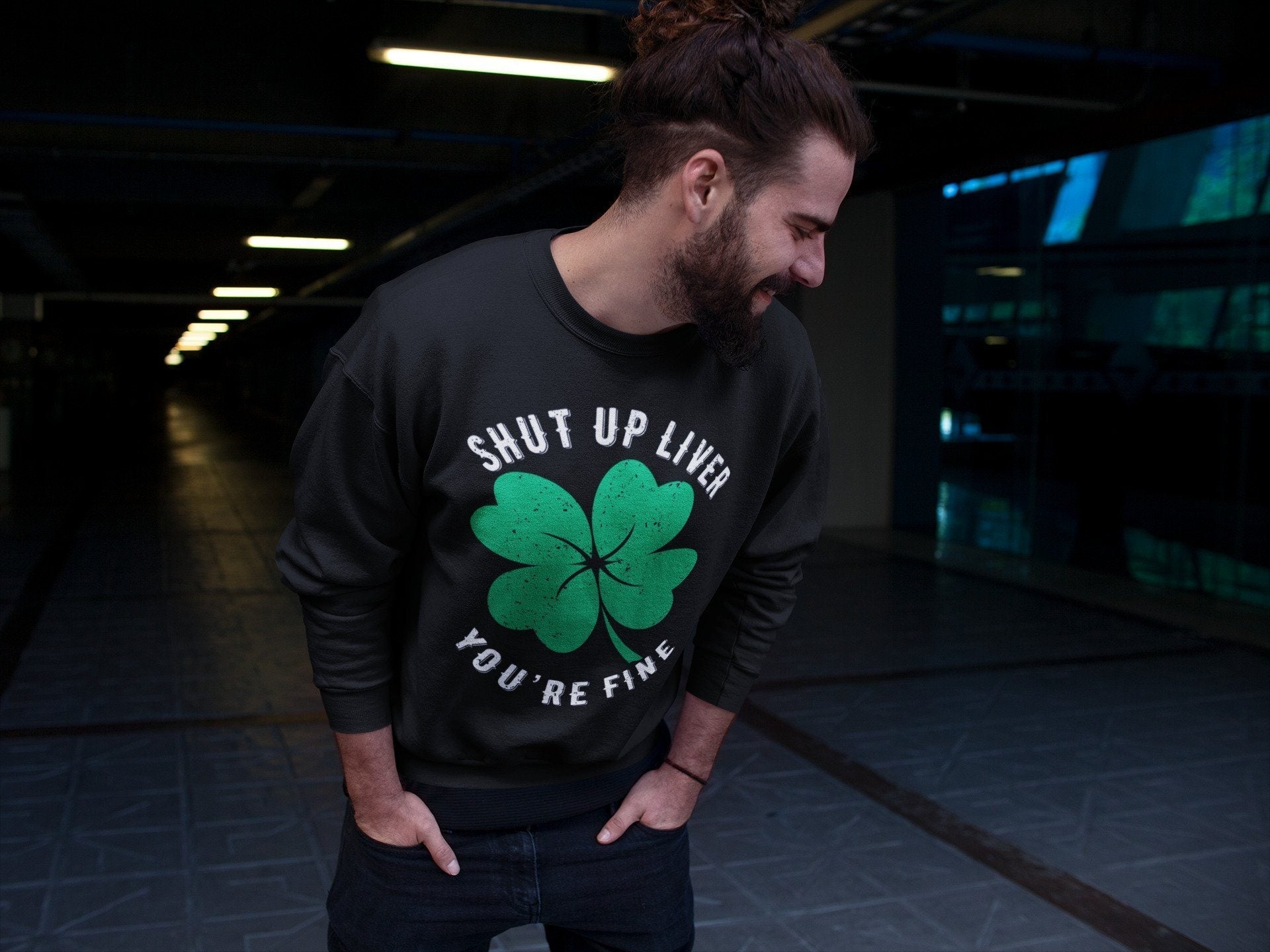 Shut Up Liver You're Fine Unisex Tops - Air Jordan 1 Lucky Green
