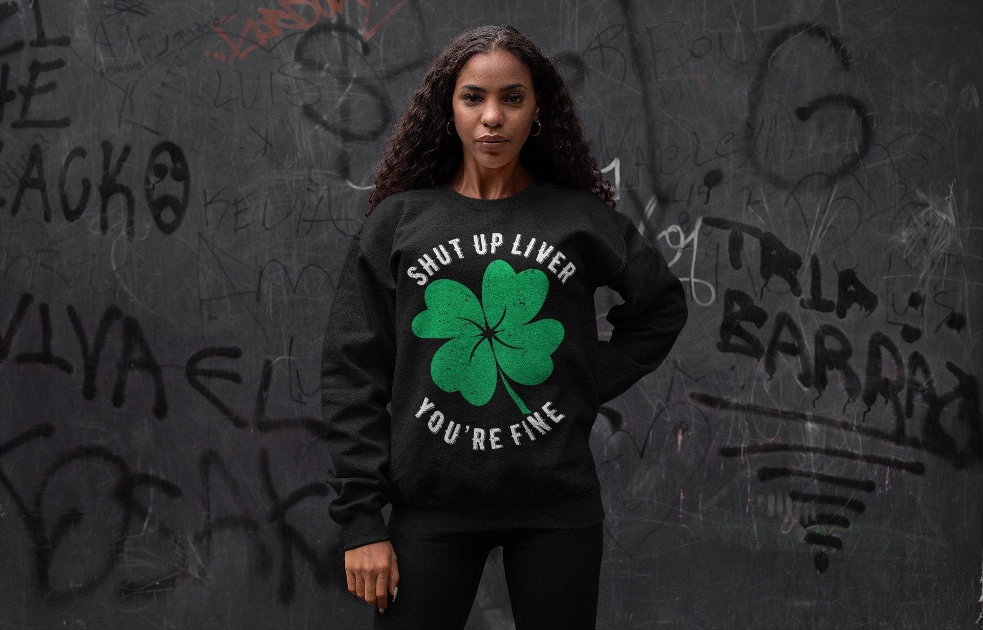 Shut Up Liver You're Fine Unisex Tops - Air Jordan 1 Lucky Green