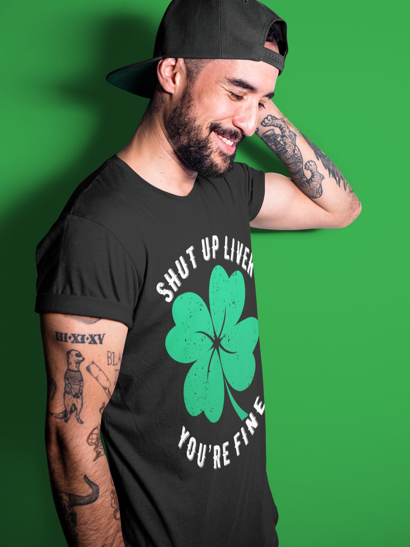 Shut Up Liver You're Fine Unisex Tops - Air Jordan 1 Lucky Green